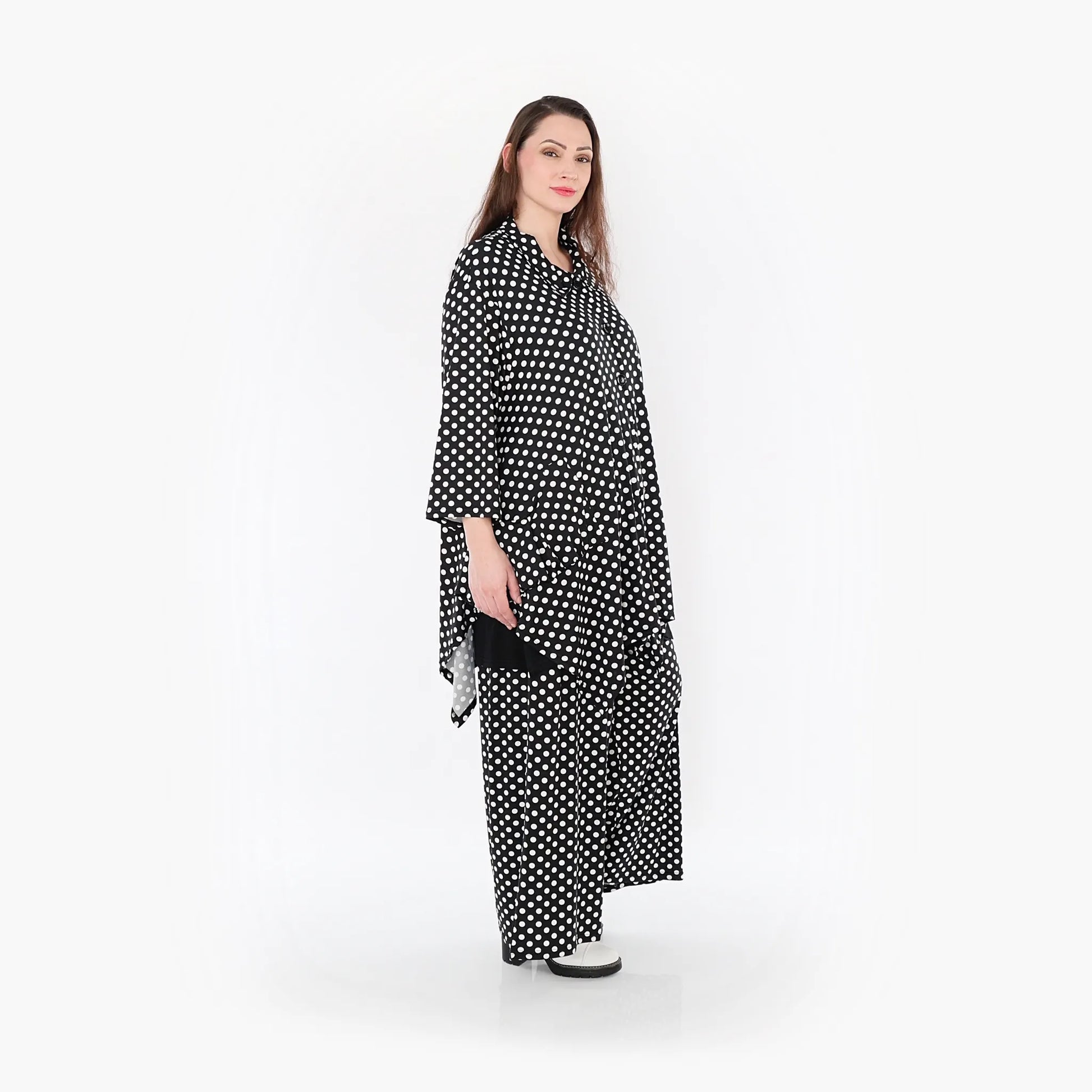 A-Form Jacke von AKH Fashion aus Materialmix, 1289.06842, Schwarz/Weiß, Schick, Modern