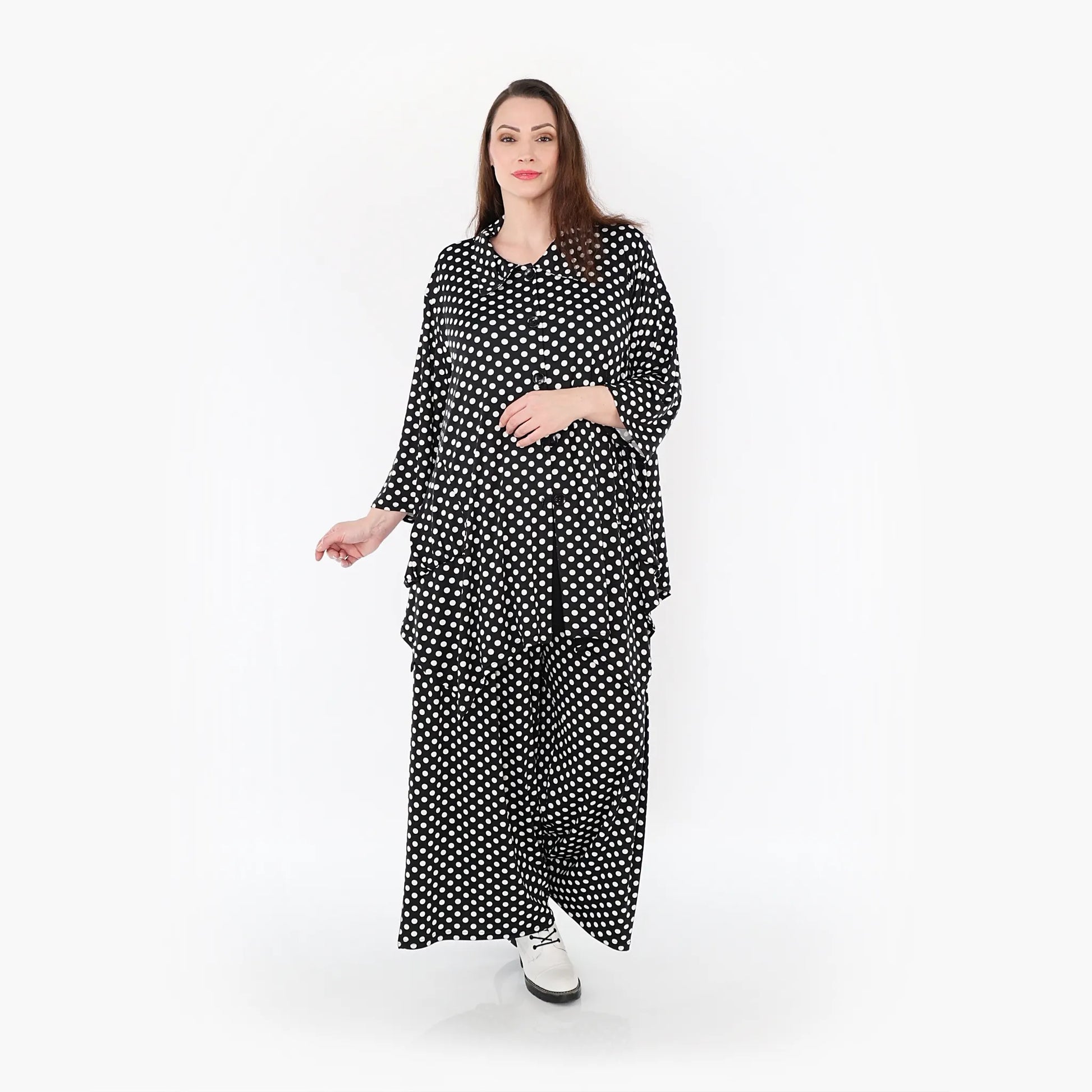 A-Form Jacke von AKH Fashion aus Materialmix, 1289.06842, Schwarz/Weiß, Schick, Modern