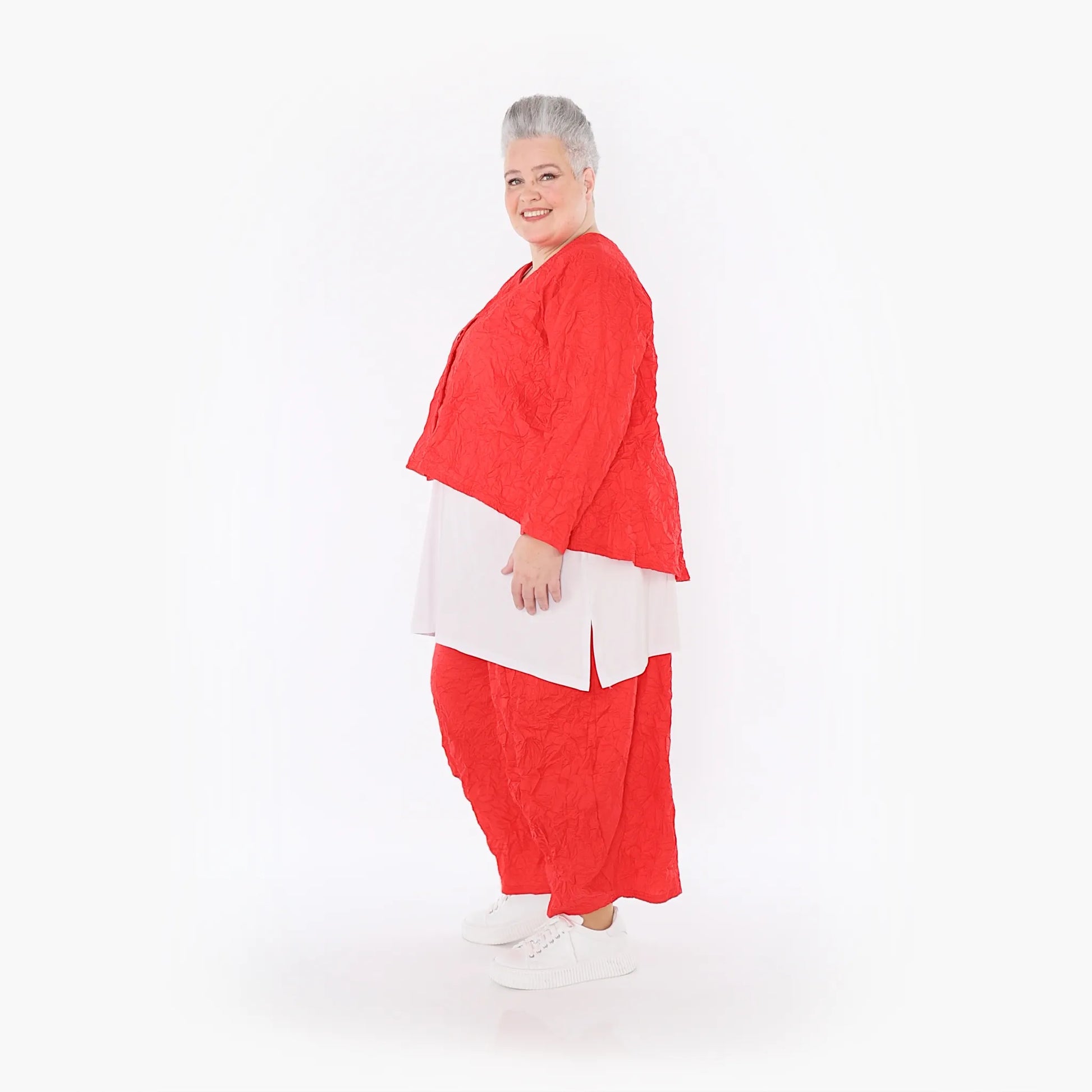 Ballonhose von AKH Fashion aus Materialmix, 1372.08069, Rot, Ausgefallen, Zeitlos, Schick