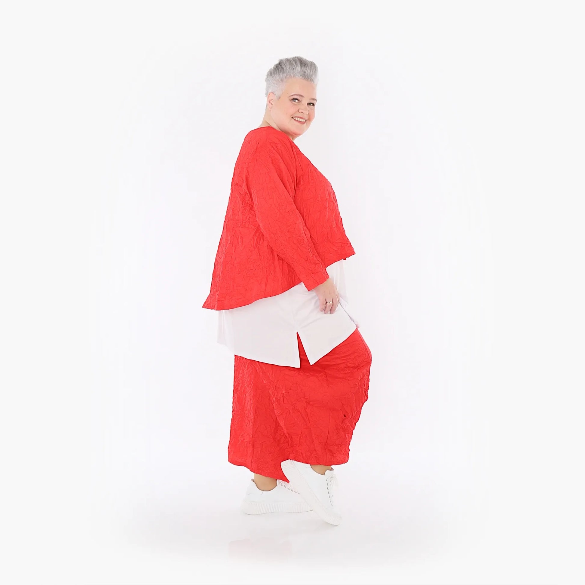 Ballonhose von AKH Fashion aus Materialmix, 1372.08069, Rot, Ausgefallen, Zeitlos, Schick