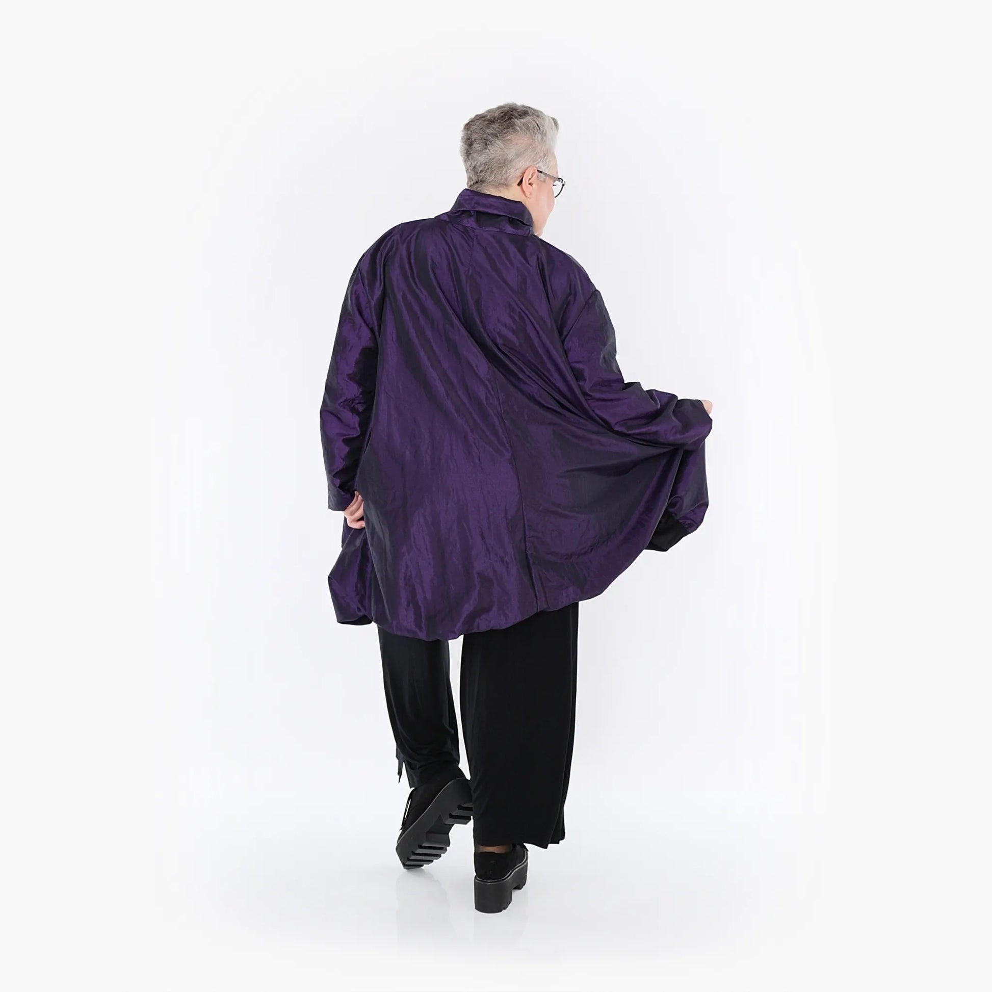 A-Form Jacke von AKH Fashion aus Polyester, 1404.07015, Violett, Schick, Modern, Bequem