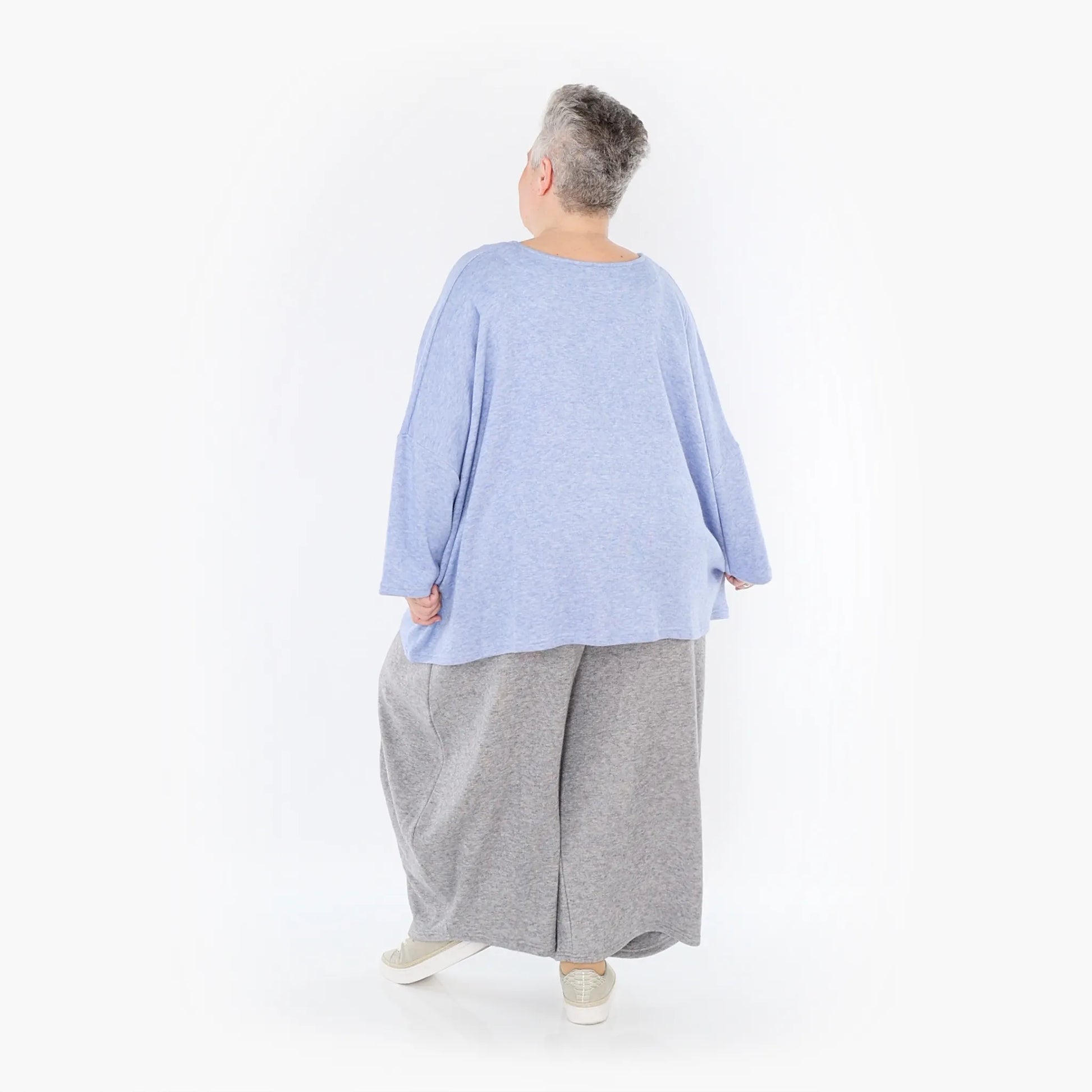 AKH Fashion Bigshirt in kastiger Form, aus Viskose, 1429.06993, Hellblau, Schick, Modern