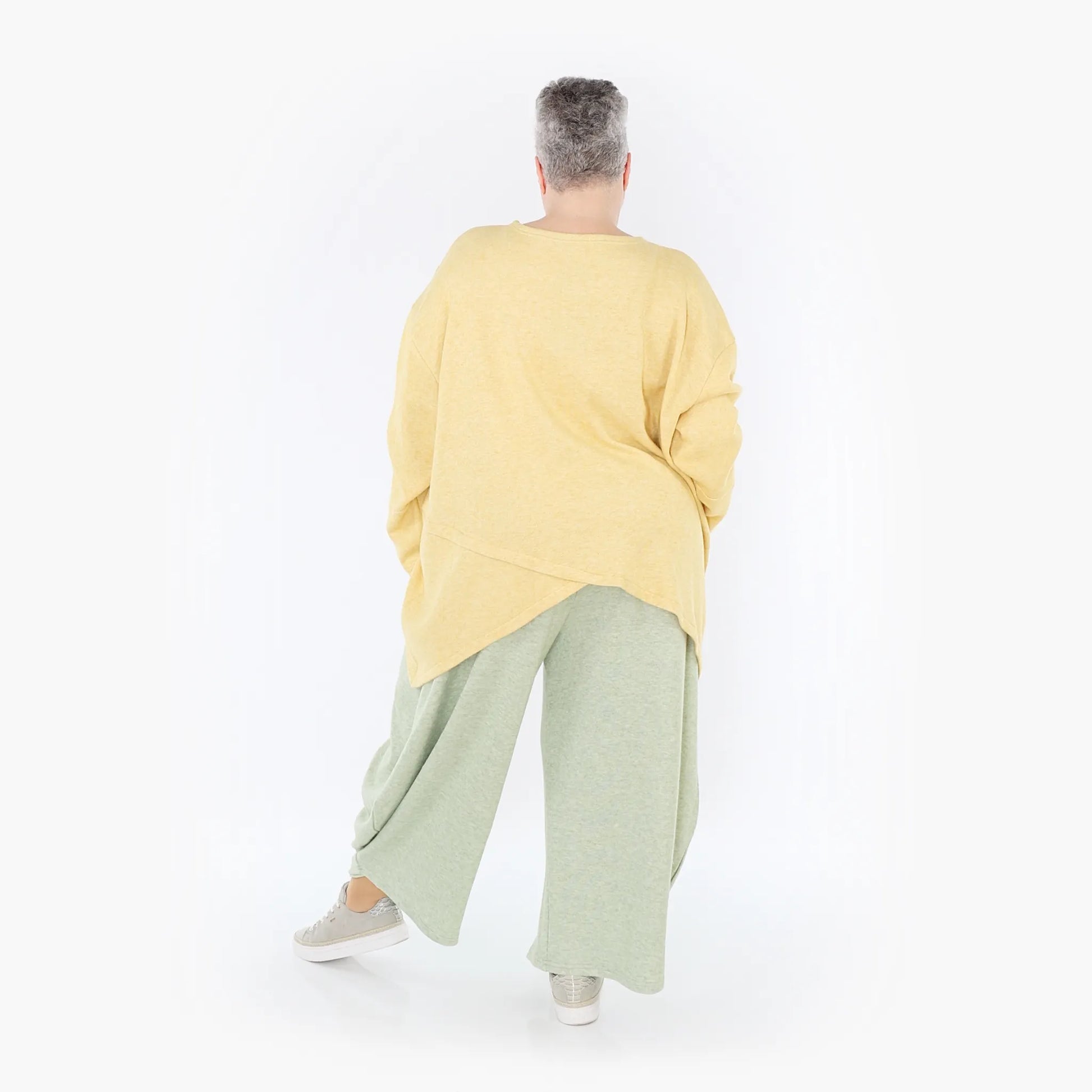 A-Form Bigshirt von AKH Fashion aus Viskose, 1429.07013, LimeGelb, Schick, Modern, Bequem