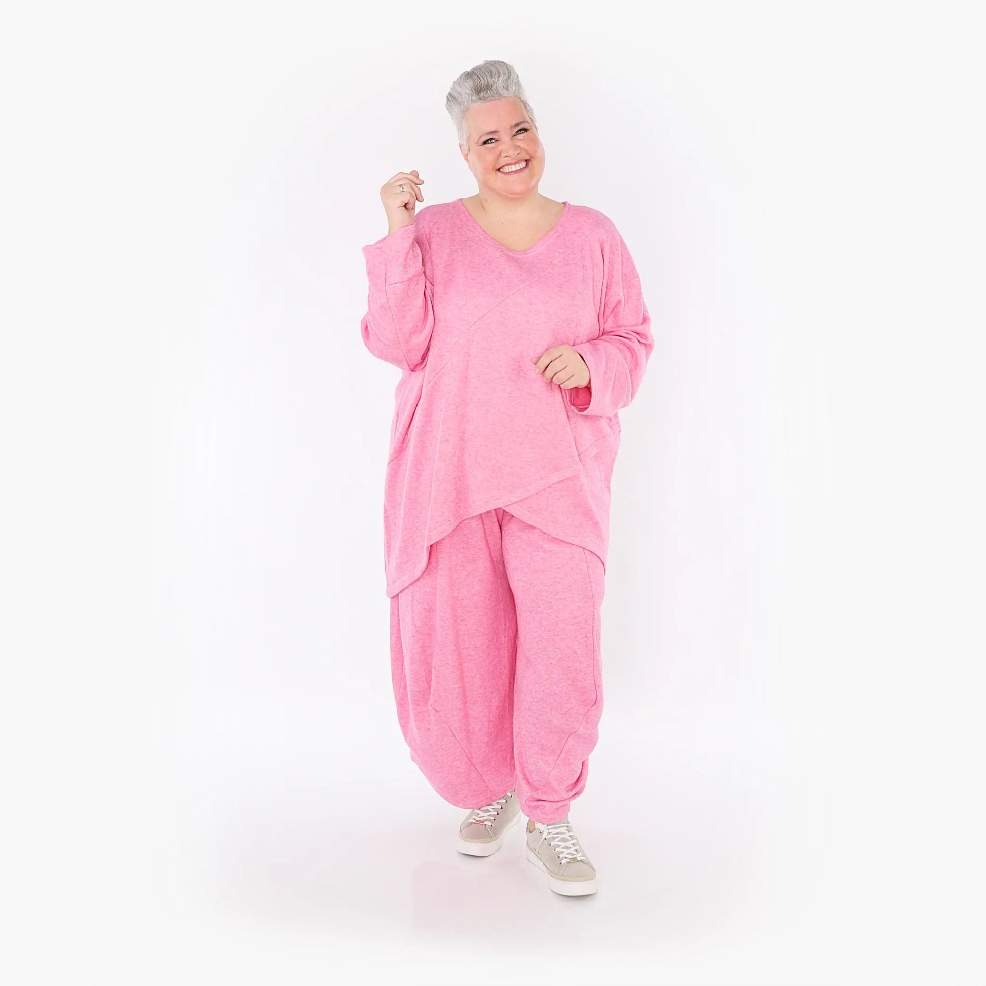 A-Form Bigshirt von AKH Fashion aus Viskose, 1429.07013, Pink, Schick, Modern, Bequem, Schick