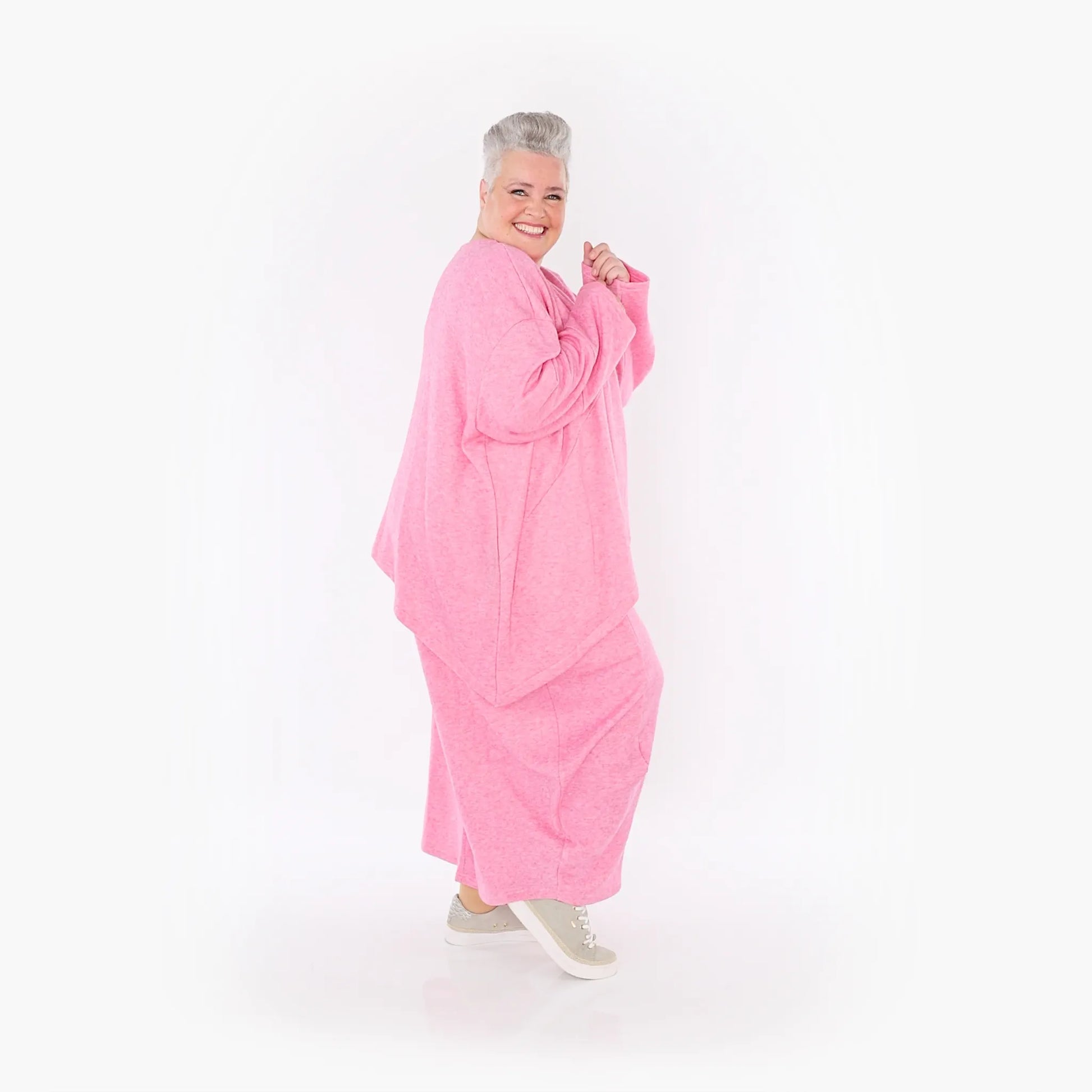 A-Form Bigshirt von AKH Fashion aus Viskose, 1429.07013, Pink, Schick, Modern, Bequem, Schick