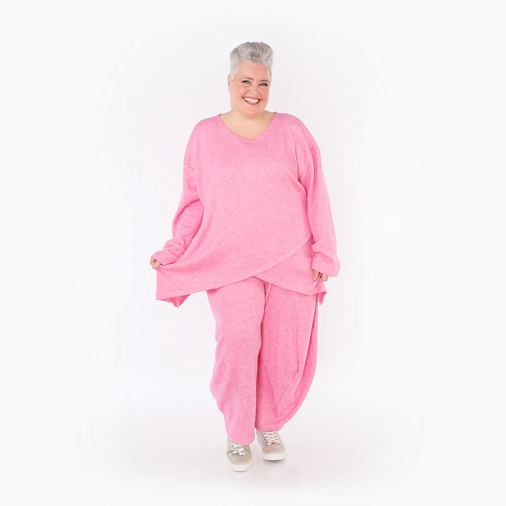 A-Form Bigshirt von AKH Fashion aus Viskose, 1429.07013, Pink, Schick, Modern, Bequem, Schick