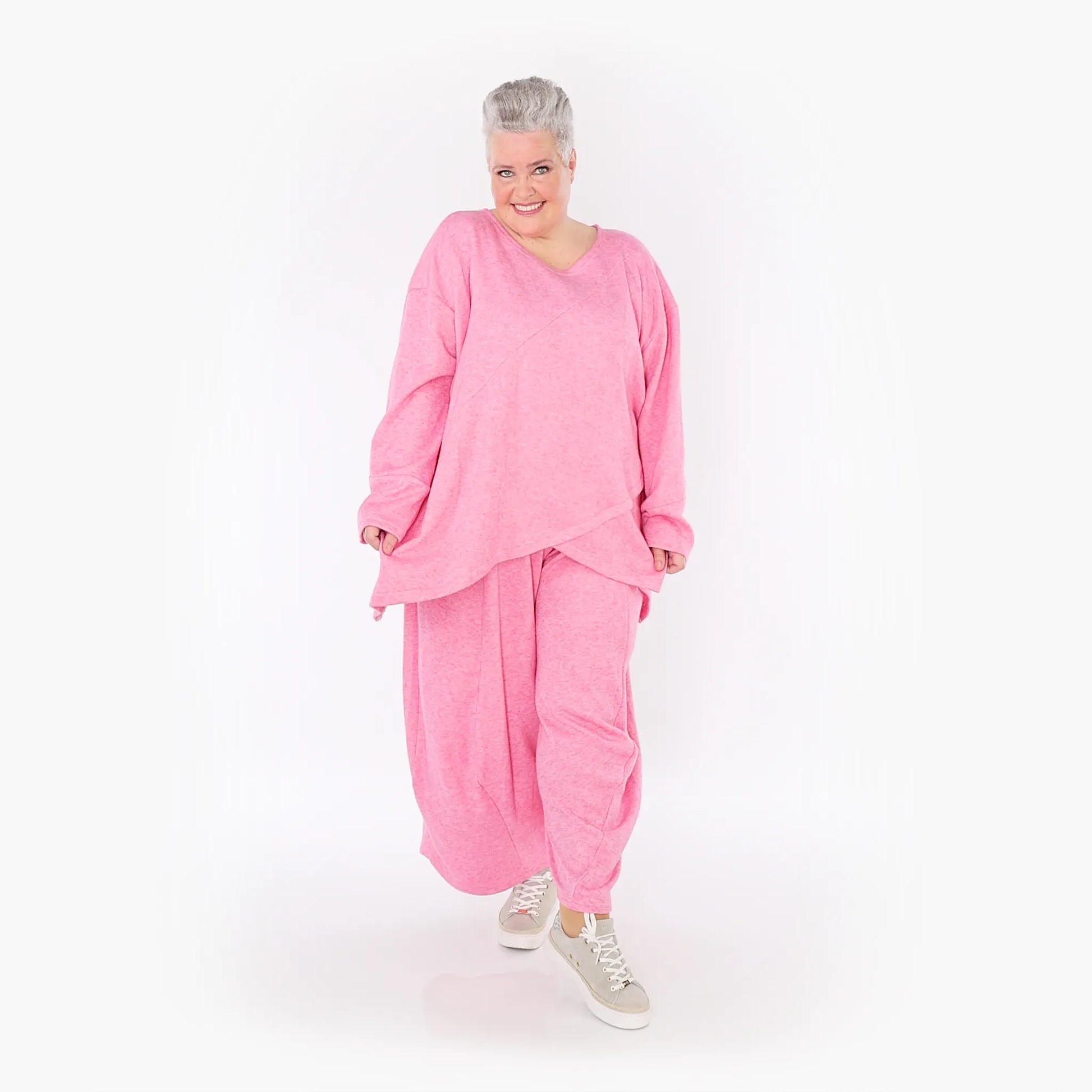 A-Form Bigshirt von AKH Fashion aus Viskose, 1429.07013, Pink, Schick, Modern, Bequem, Schick