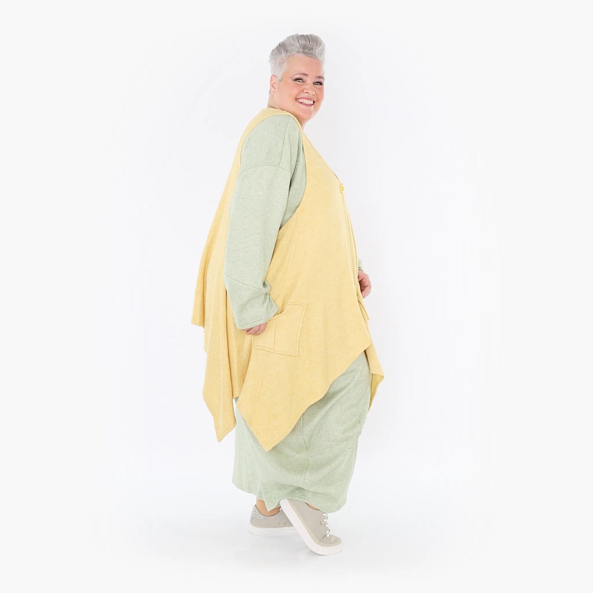 A-Form Weste von AKH Fashion aus Viskose, 1429.00110, LimeGelb, Schick, Modern, Bequem