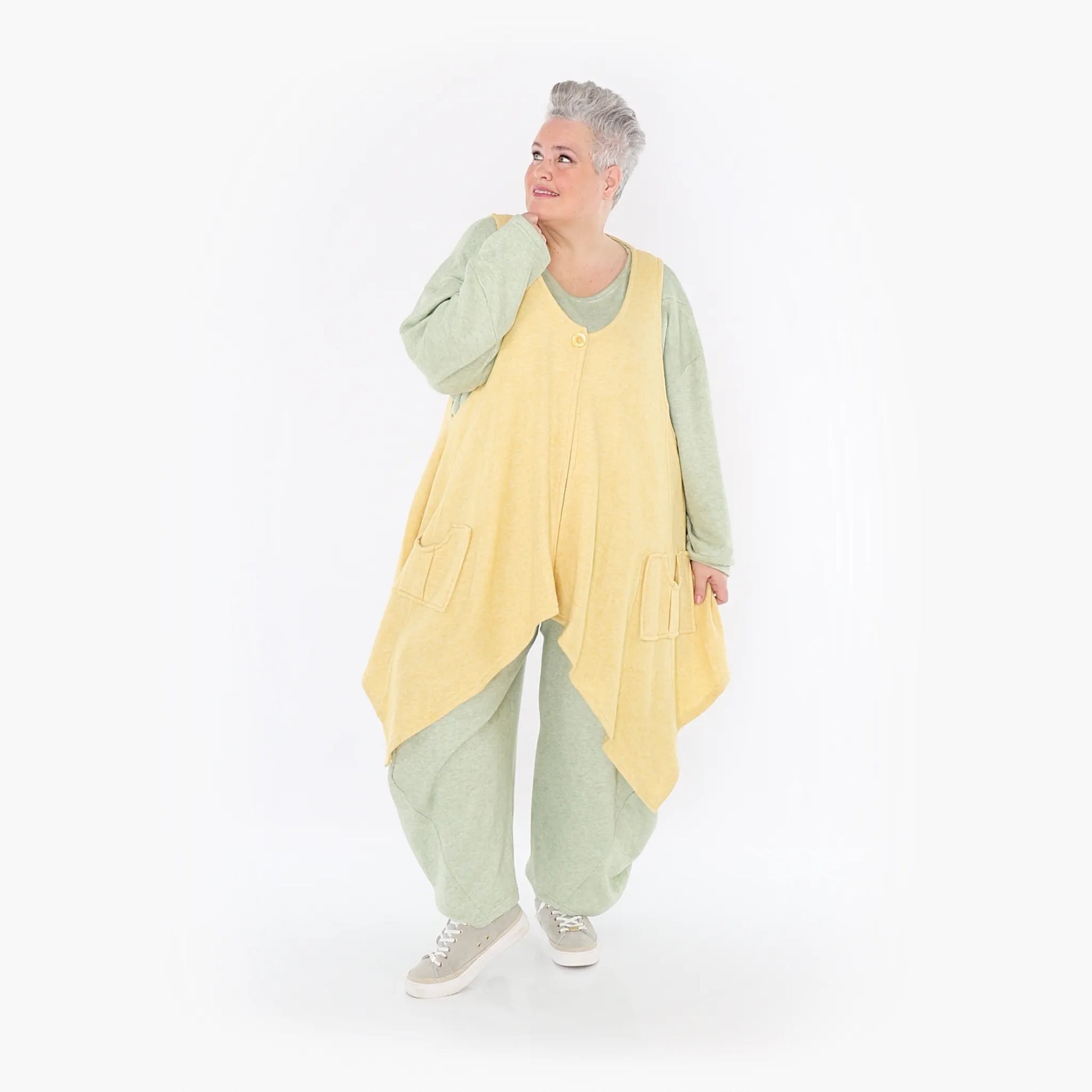 A-Form Weste von AKH Fashion aus Viskose, 1429.00110, LimeGelb, Schick, Modern, Bequem