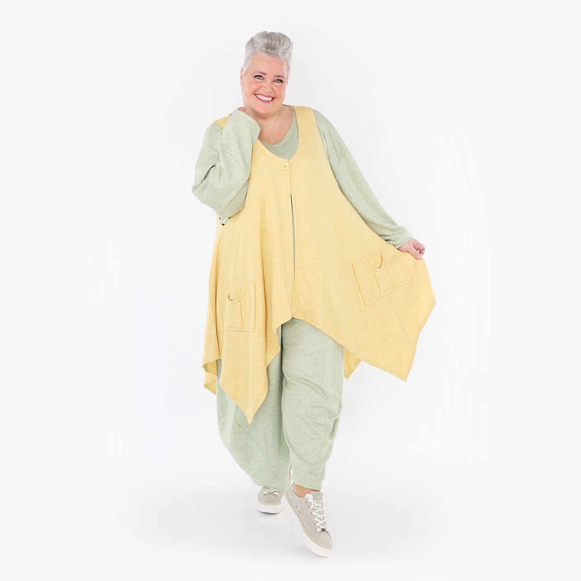 A-Form Weste von AKH Fashion aus Viskose, 1429.00110, LimeGelb, Schick, Modern, Bequem