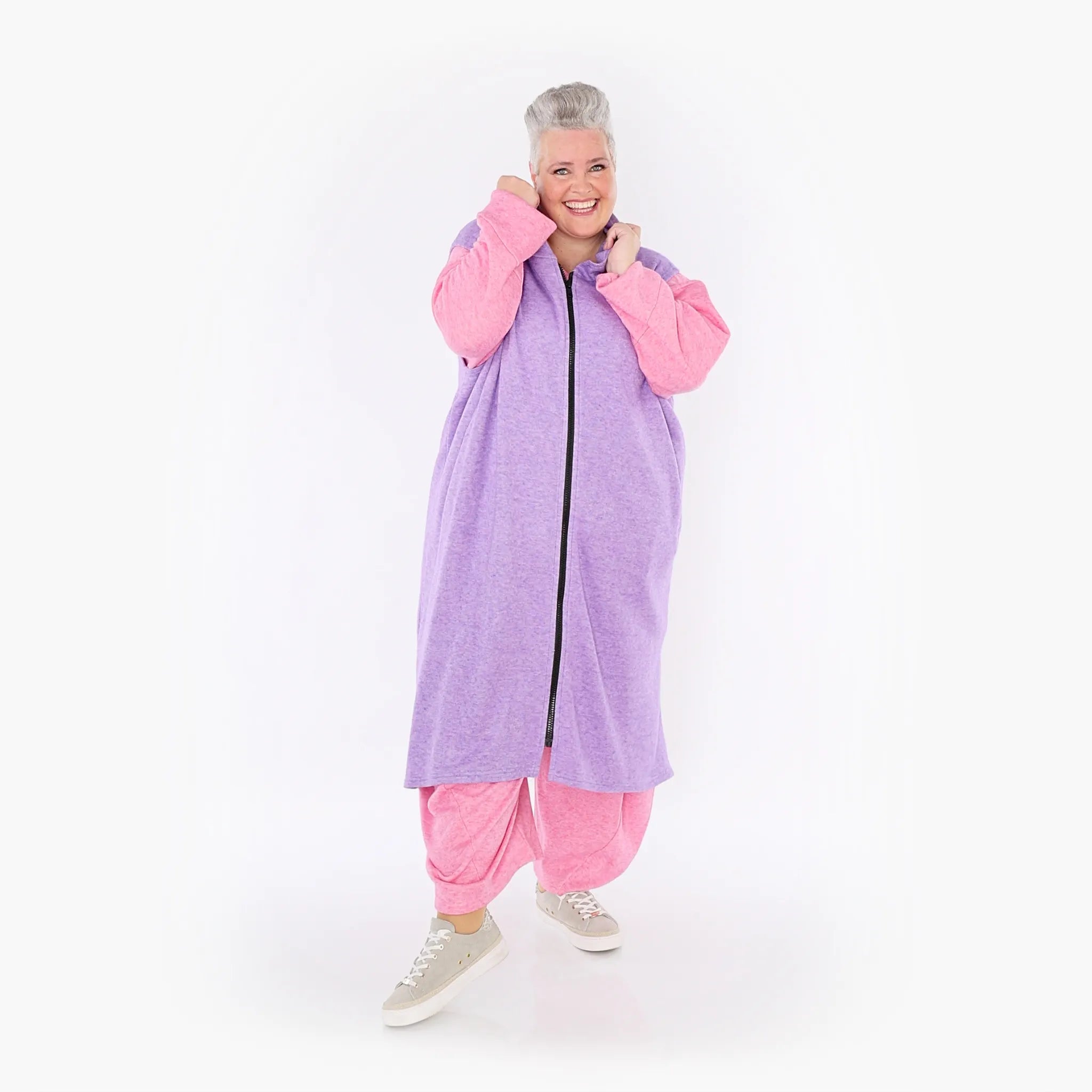 AKH Fashion Weste in gerader Form, aus Viskose, 1429.06879, Flieder, Schick, Modern