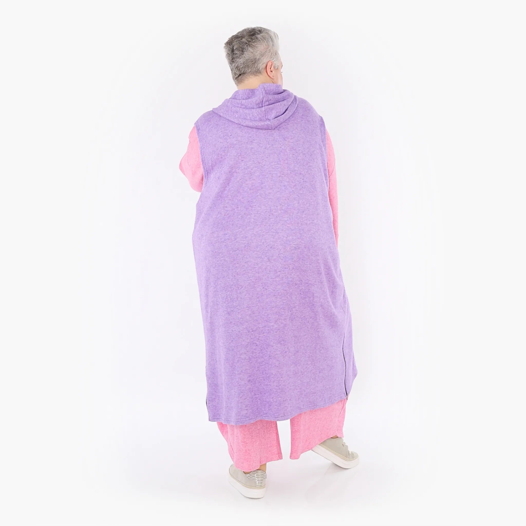 AKH Fashion Weste in gerader Form, aus Viskose, 1429.06879, Flieder, Schick, Modern