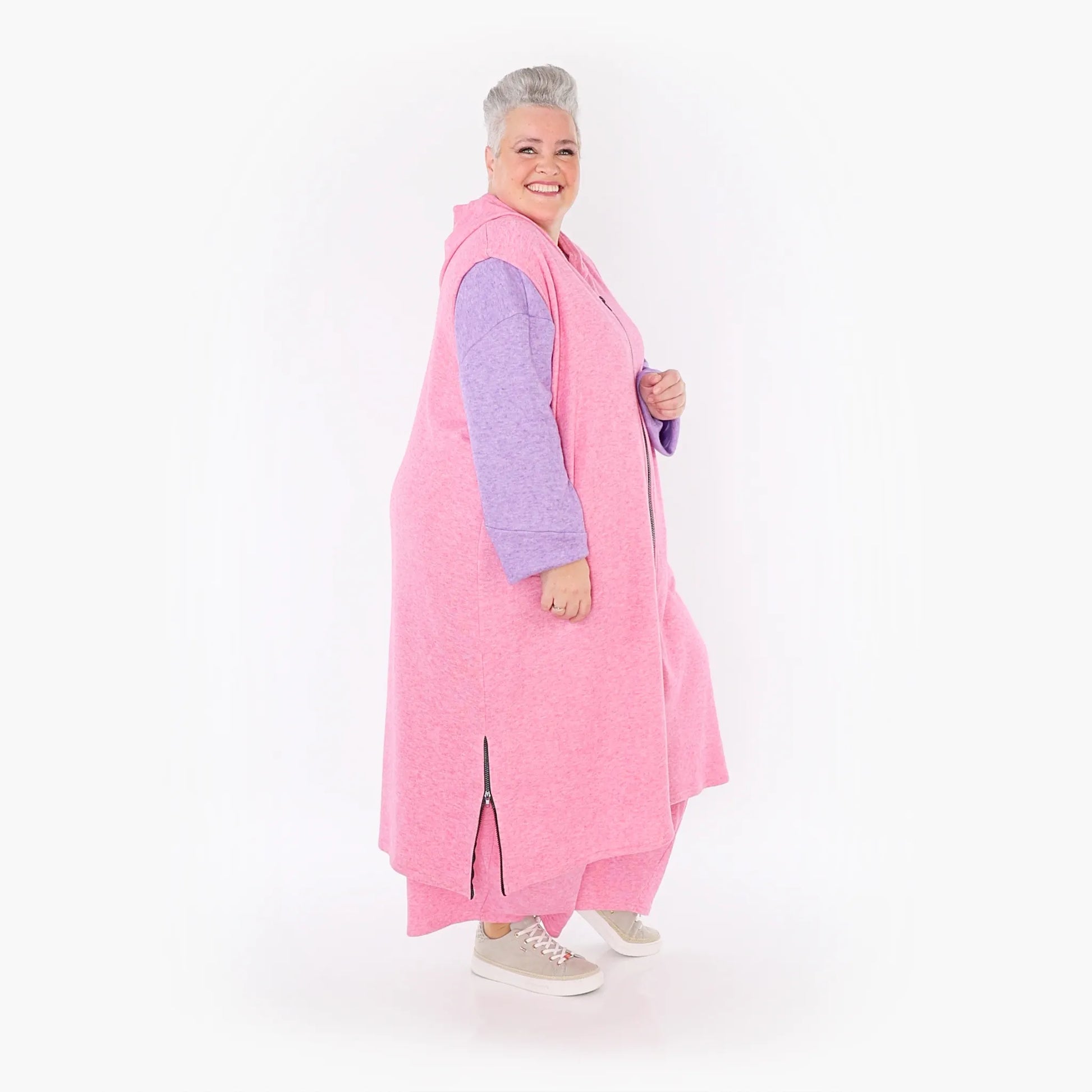 AKH Fashion Weste in gerader Form, aus Viskose, 1429.06879, Pink, Schick, Modern, Bequem
