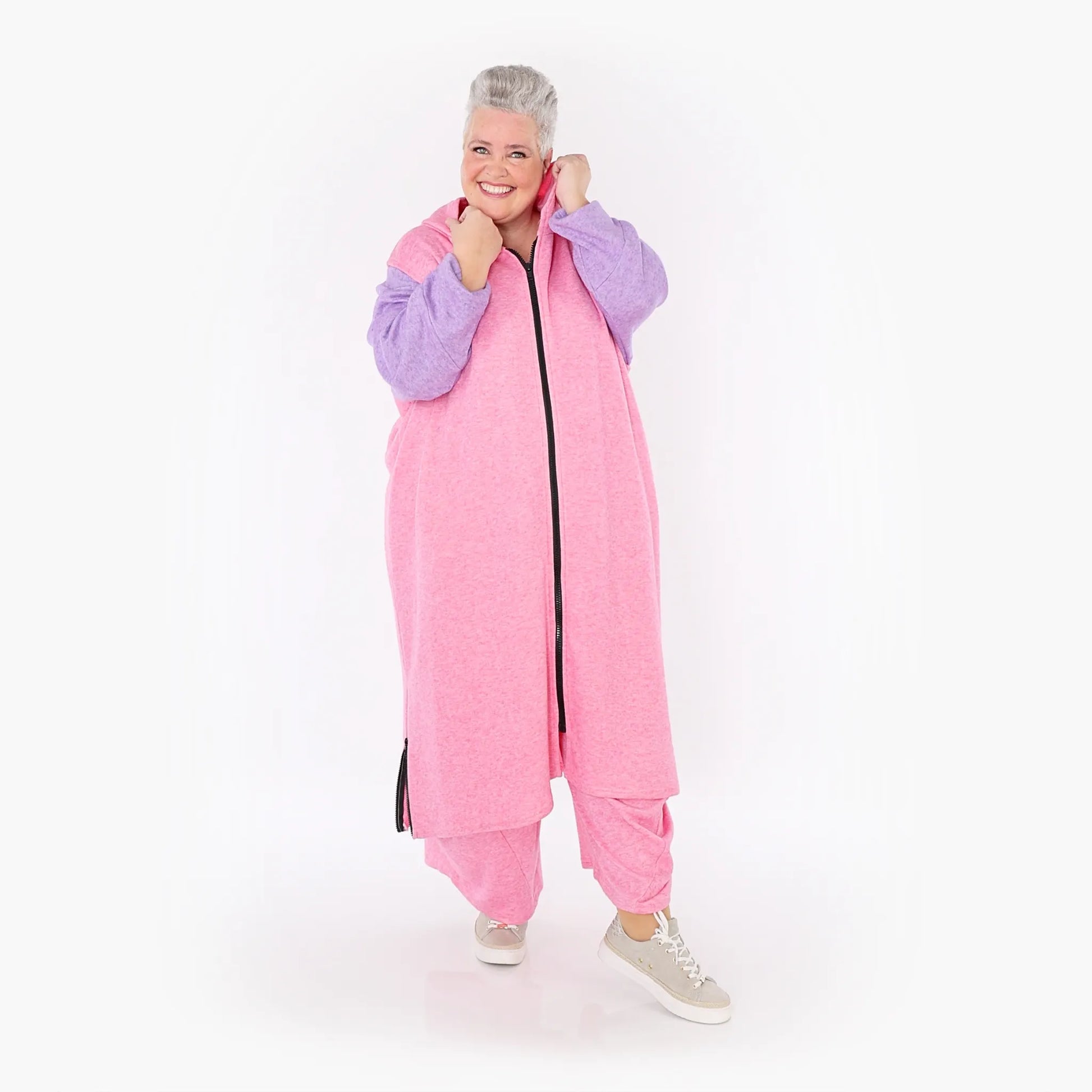 AKH Fashion Weste in gerader Form, aus Viskose, 1429.06879, Pink, Schick, Modern, Bequem