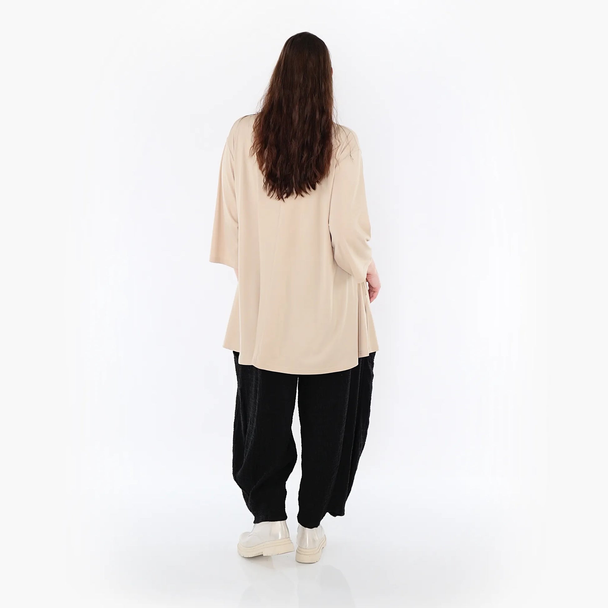 Ballonhose von AKH Fashion aus Baumwolle, 1447.08069, Schwarz, Streifen, Schick, Modern