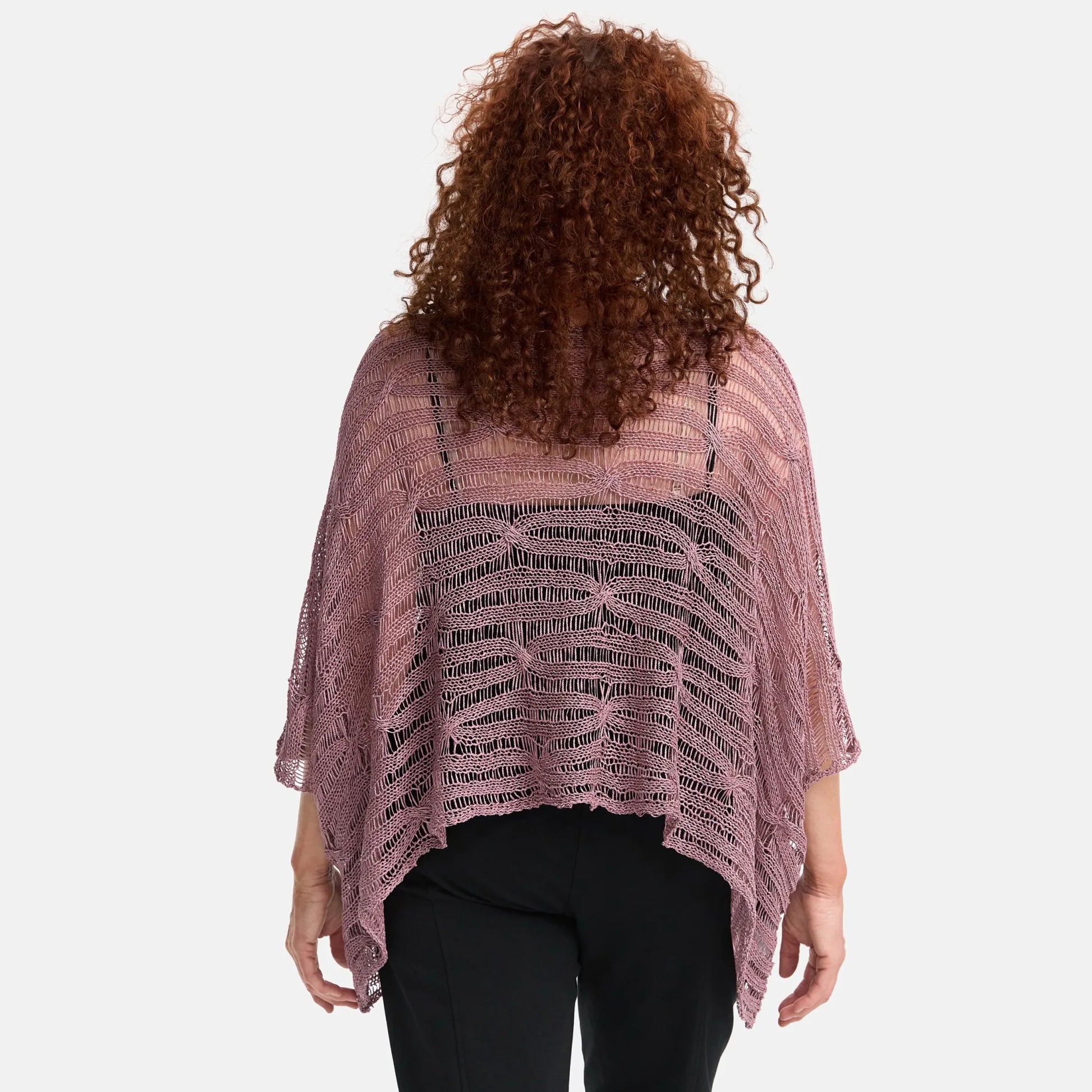 Amandine Pullover in kastiger Form, aus Baumwolle, A2805, Mauve, Schick, Modern, Bequem
