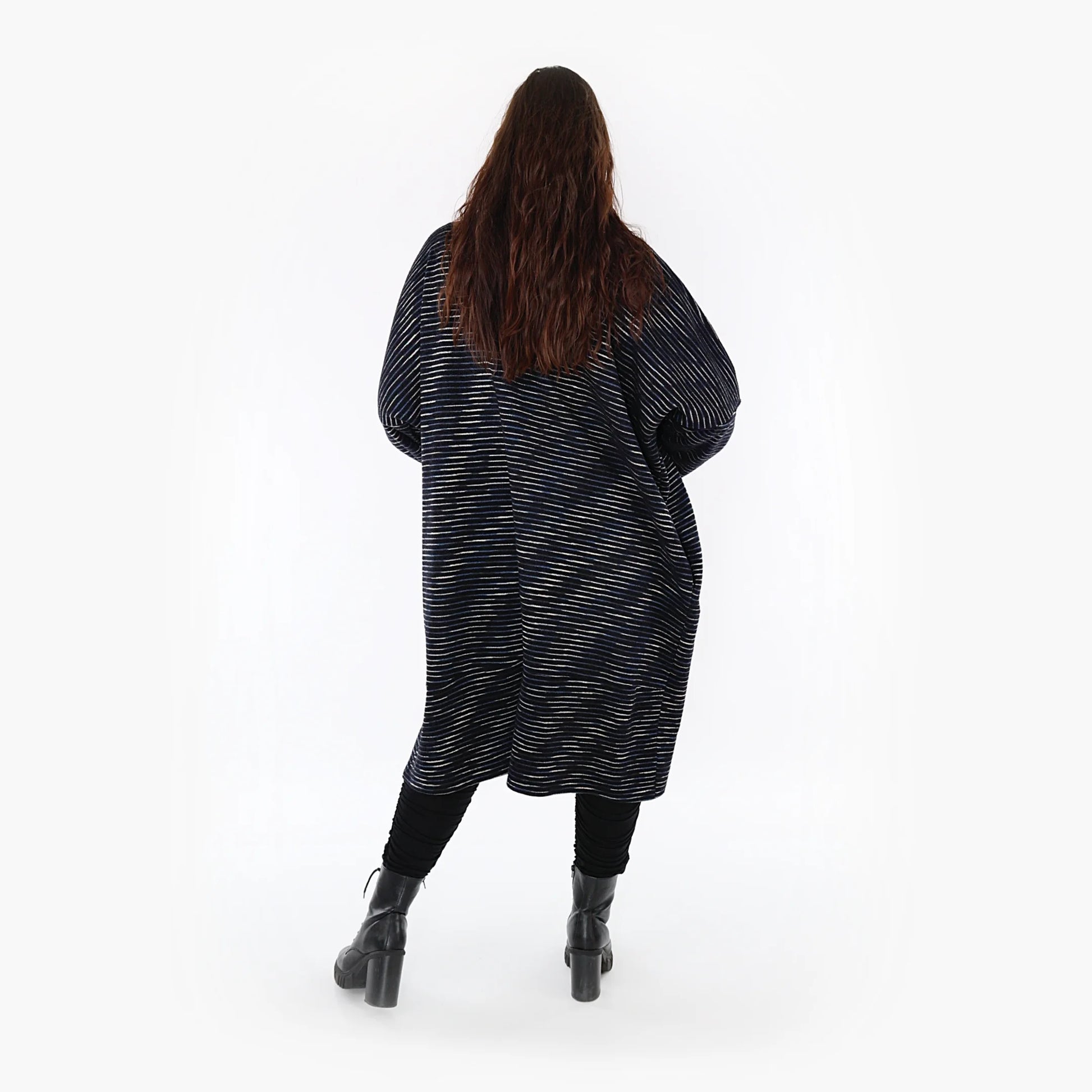 AKH Fashion Jacke in gerader Form, aus Baumwolle, 1367.06828, Schwarz-Blau-Weiß, Schick