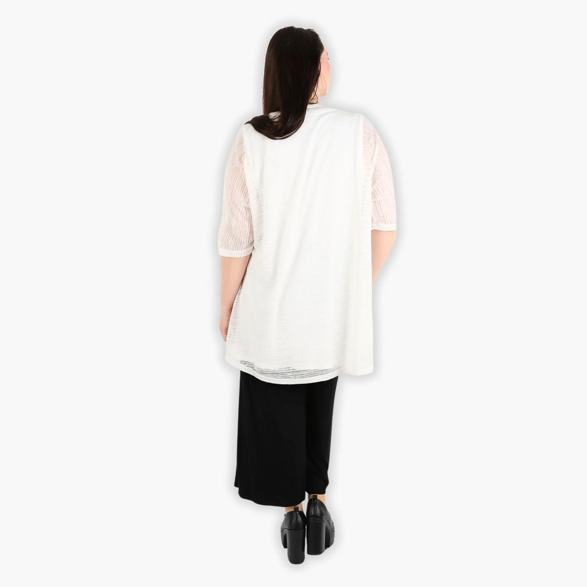 AKH Fashion Bigshirt in gerundeter Form, aus Viskose, 1302.02151, Creme, Schick, Modern