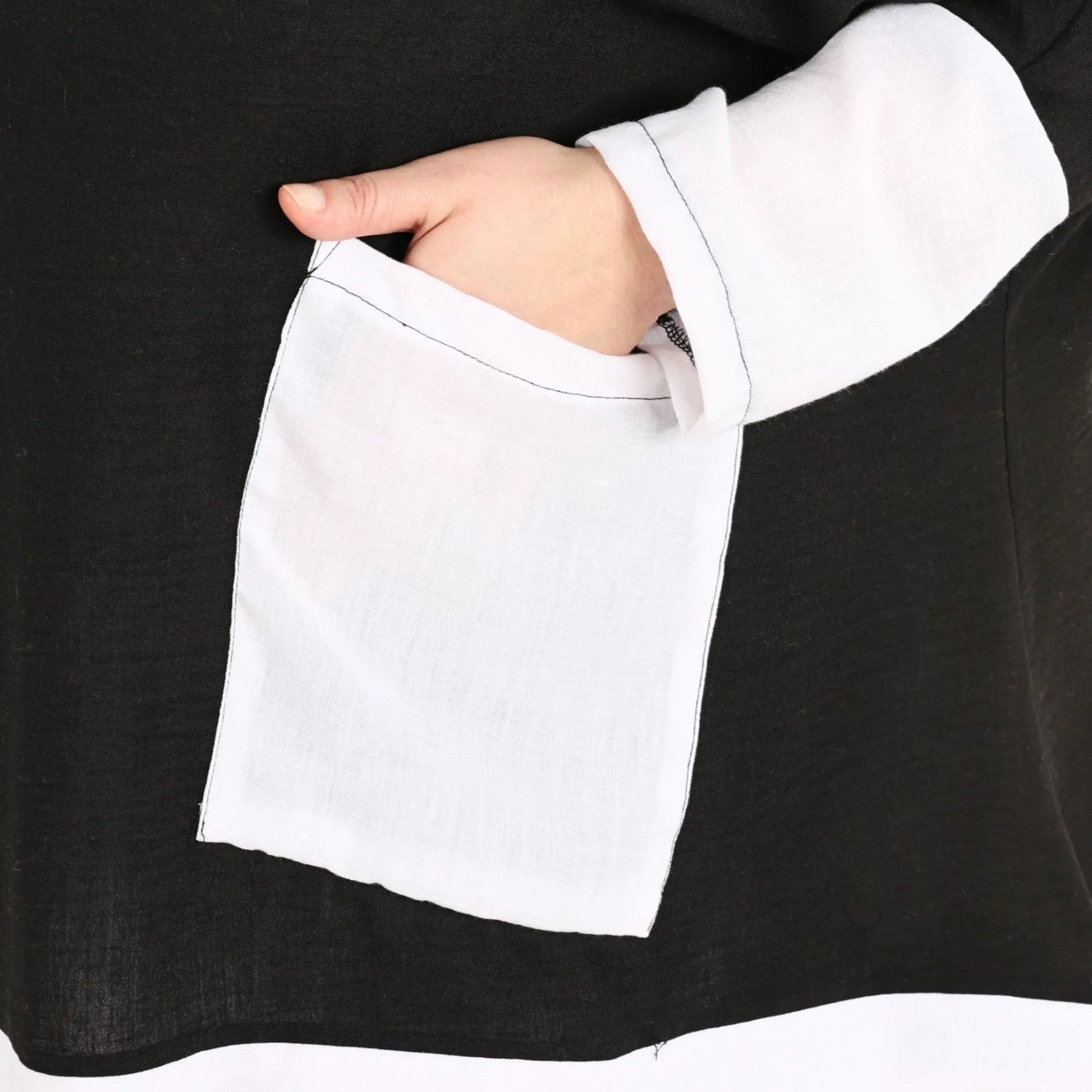 A-Form Bigshirt von AKH Fashion aus Viskose, 1305.02413, Schwarz-Weiß, Schick, Modern, Bequem