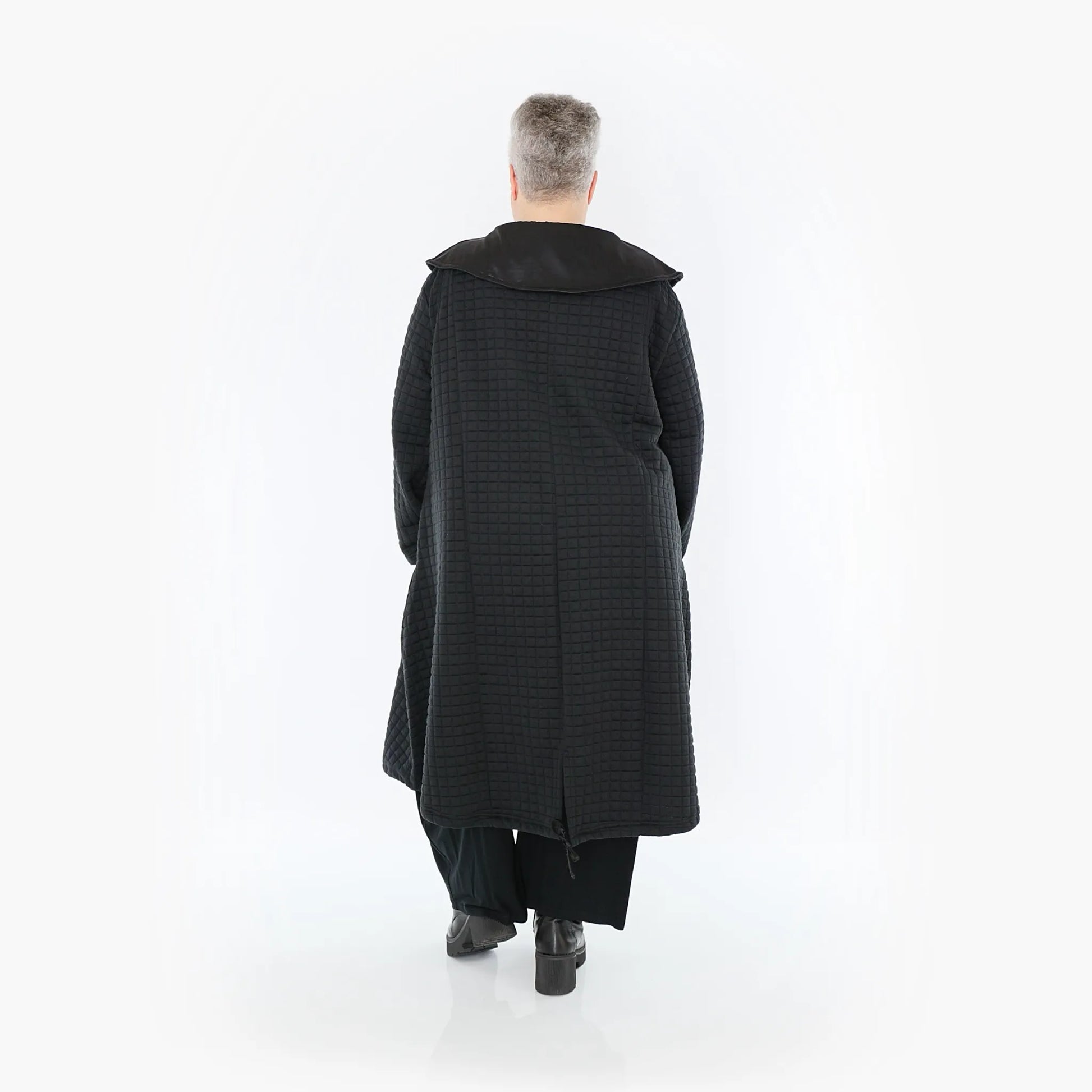 A-Form Mantel von AKH Fashion aus Materialmix, 1393.07004, Schwarz, Schick, Modern, Bequem