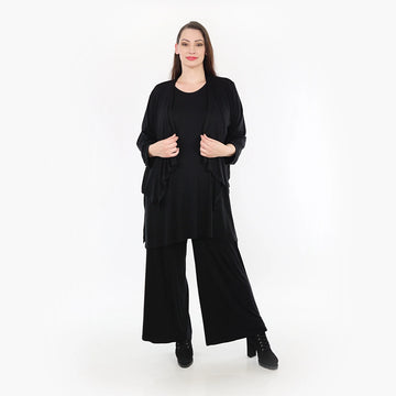 Zipfel Jacke von AKH Fashion aus Viskose, 1233.06949, Schwarz, Schick, Modern, Bequem