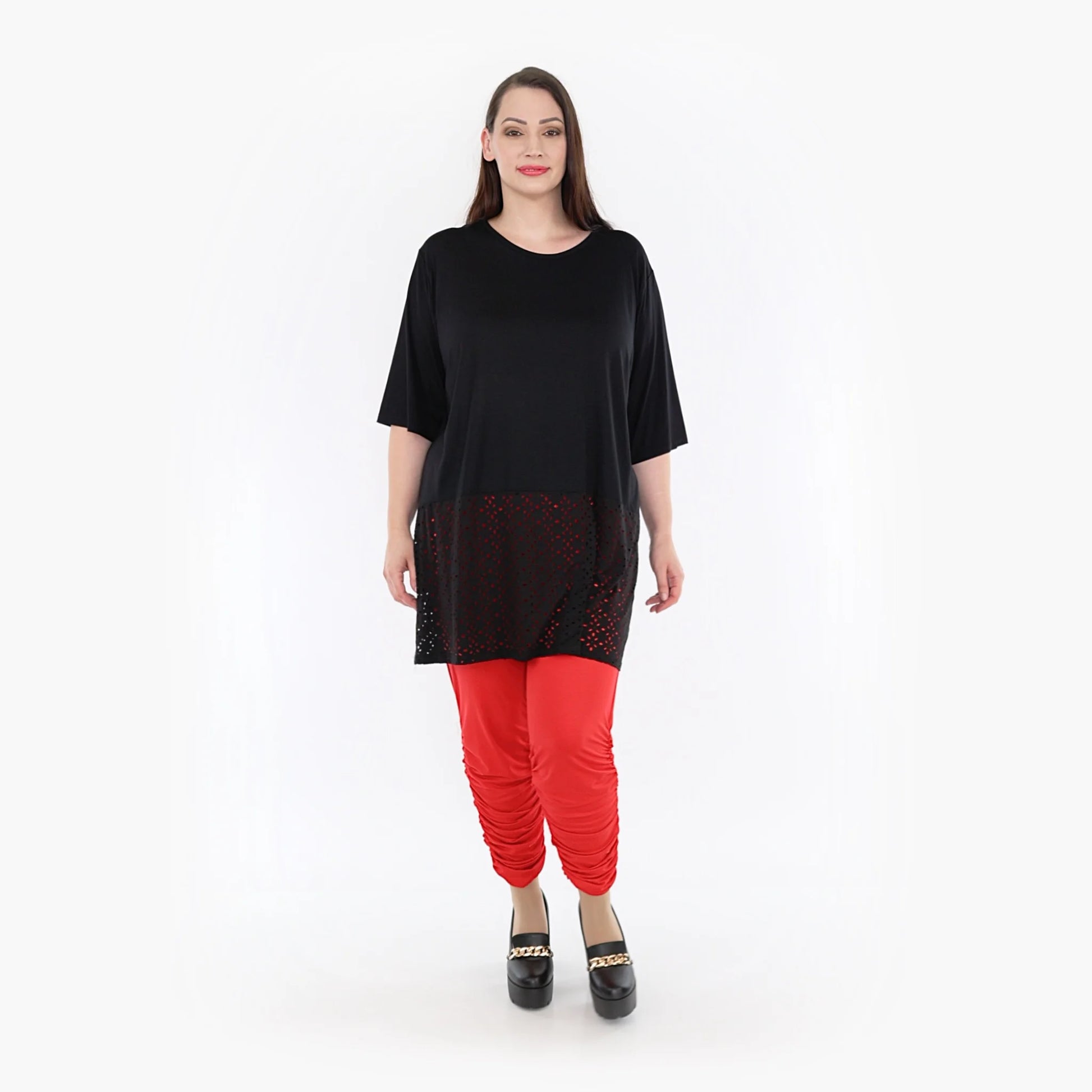 AKH Fashion Shirt in gerader Form, aus Viskose, 1322.06965, Schwarz, Schick, Modern