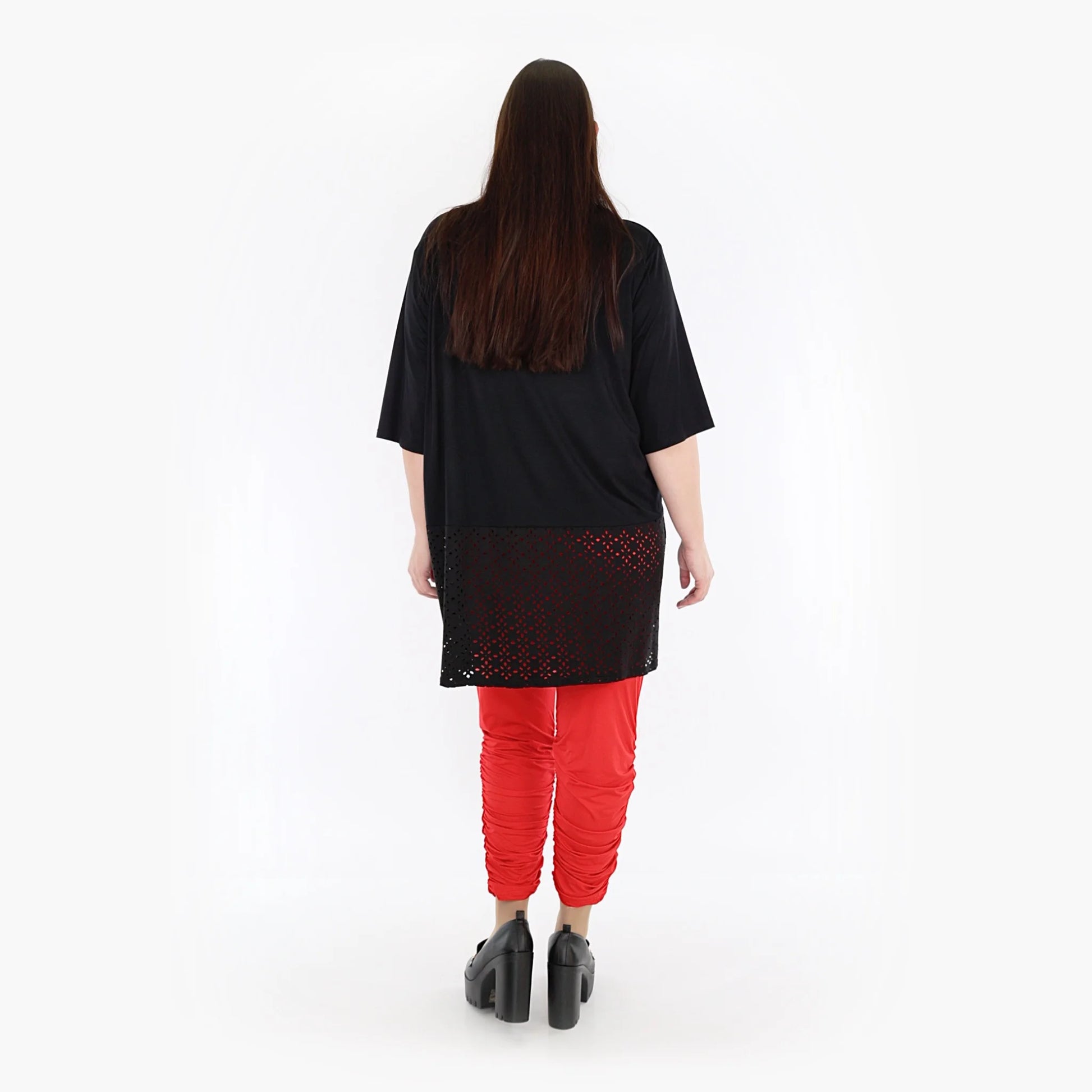 AKH Fashion Shirt in gerader Form, aus Viskose, 1322.06965, Schwarz, Schick, Modern