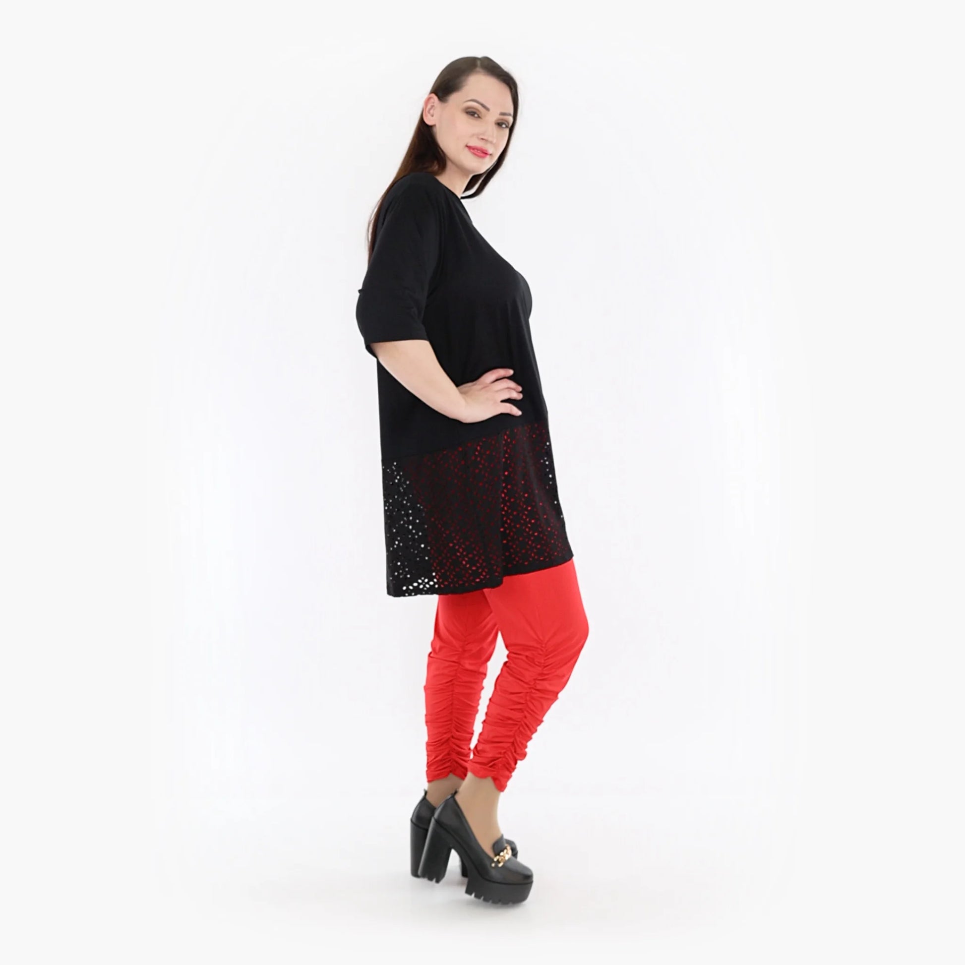 AKH Fashion Shirt in gerader Form, aus Viskose, 1322.06965, Schwarz, Schick, Modern