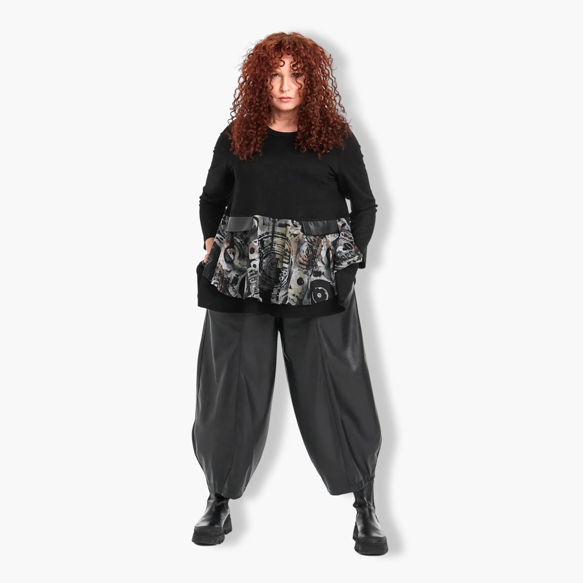 Ballonhose von Do Your Best aus Viskose, D780, Schwarz, Schick, Modern, Bequem