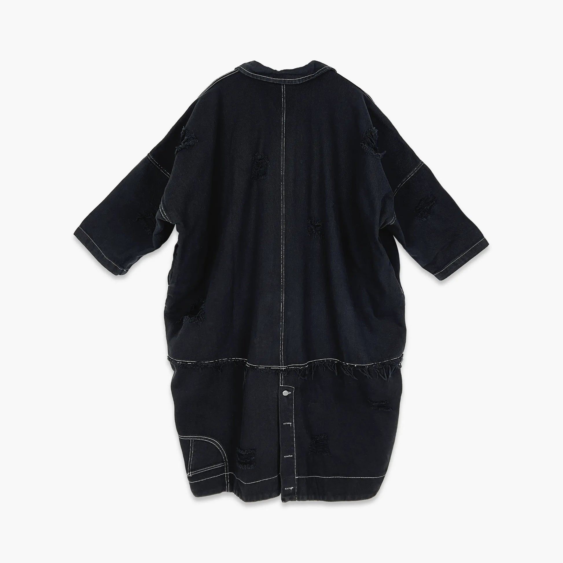 Ballonmantel von H4 Fashion aus Baumwolle, 1836, Schwarz-Denim, Schick, Modern, Bequem