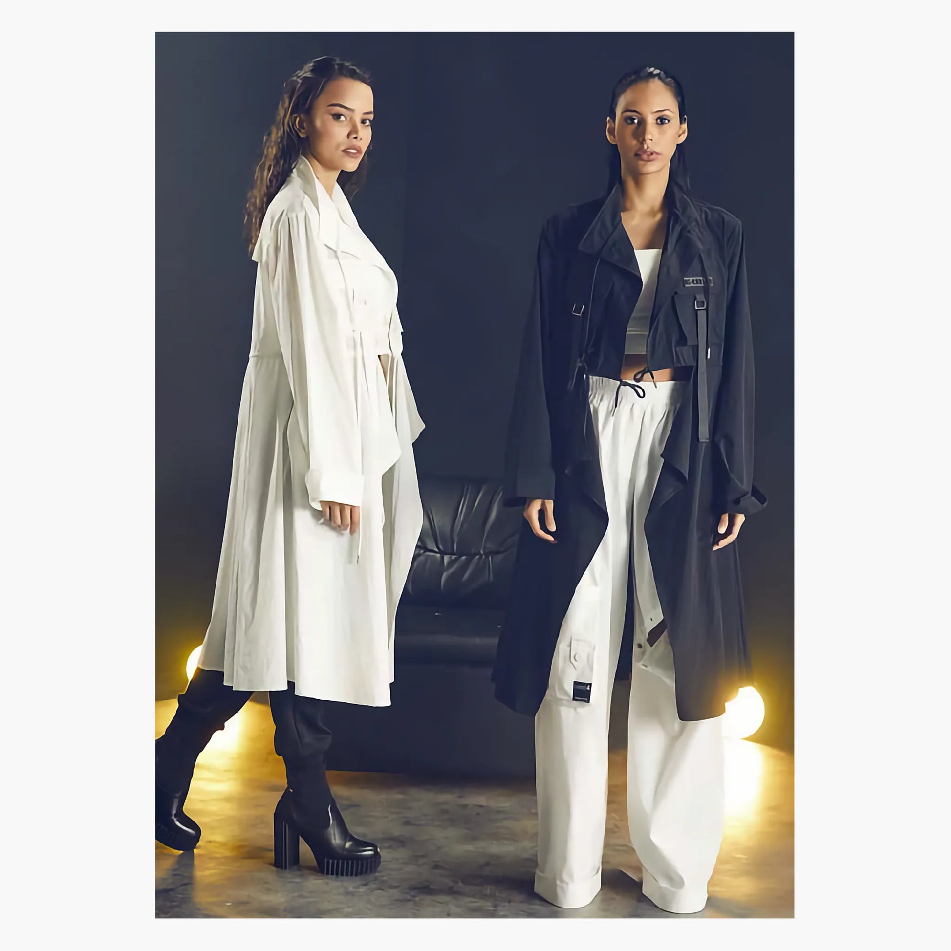 A-Form Mantel von H4 Fashion aus Polyamid, 1880, Schwarz, Schick, Modern, Bequem