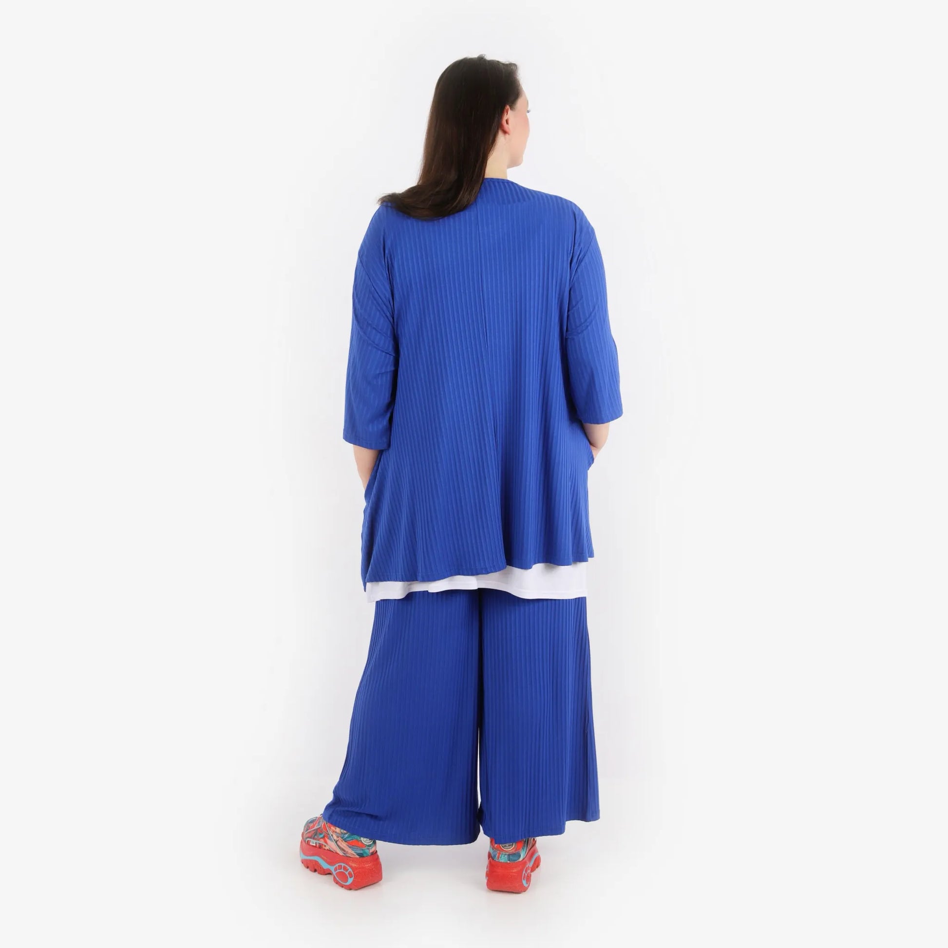 Papita Hose in gerader Form, aus Viskose, 6937, Royal Blue, Schick, Modern, Bequem, Schick