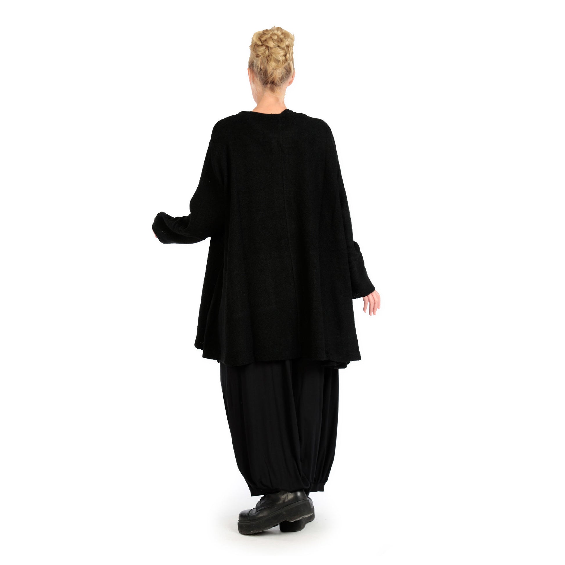 A-Form Jacke von AKH Fashion aus Materialmix, 1133.01382, Schwarz, Schick, Modern, Bequem