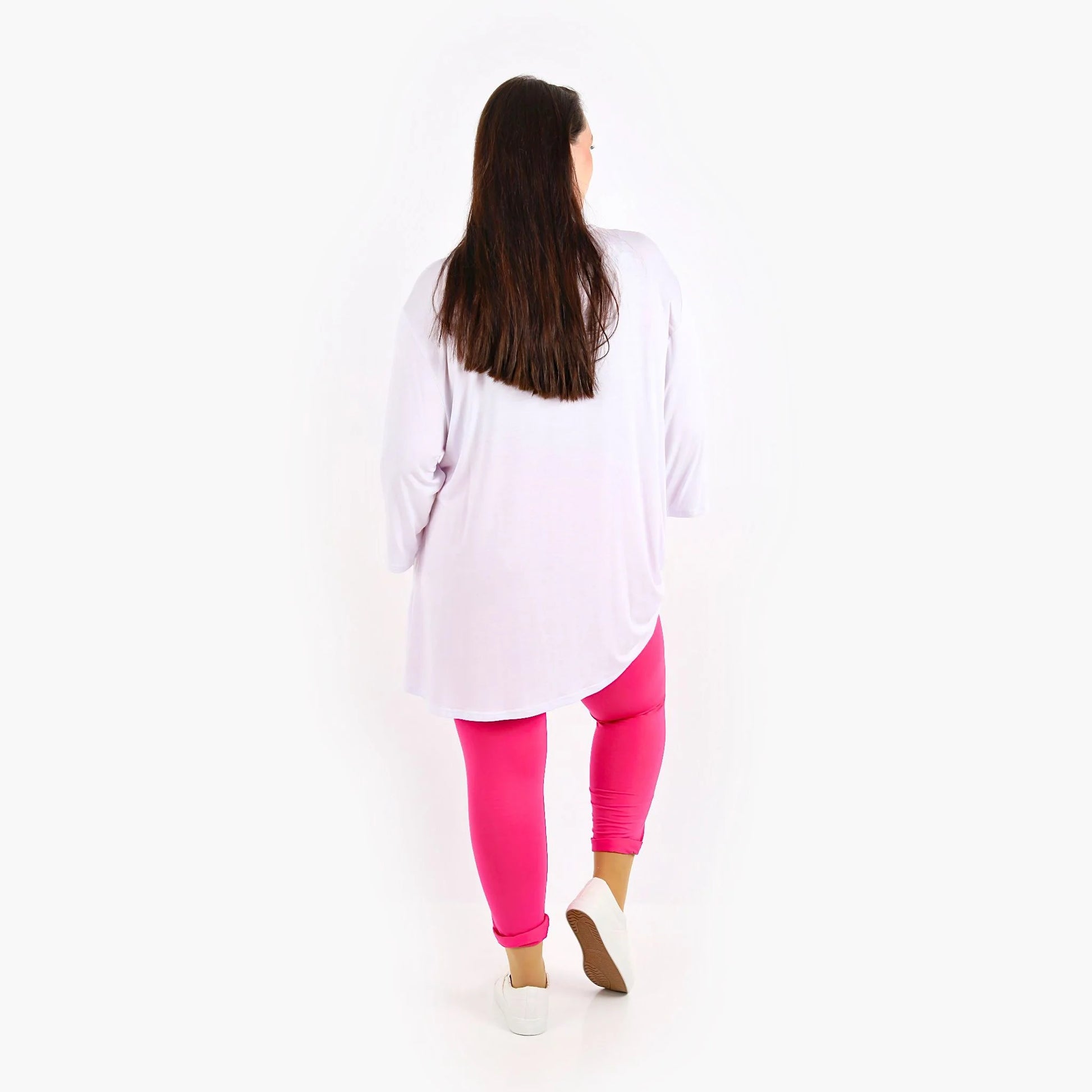 AKH Fashion Leggings in gerader Form, aus Viskose, 1233.0P100, Fuchsia, Schick, Modern