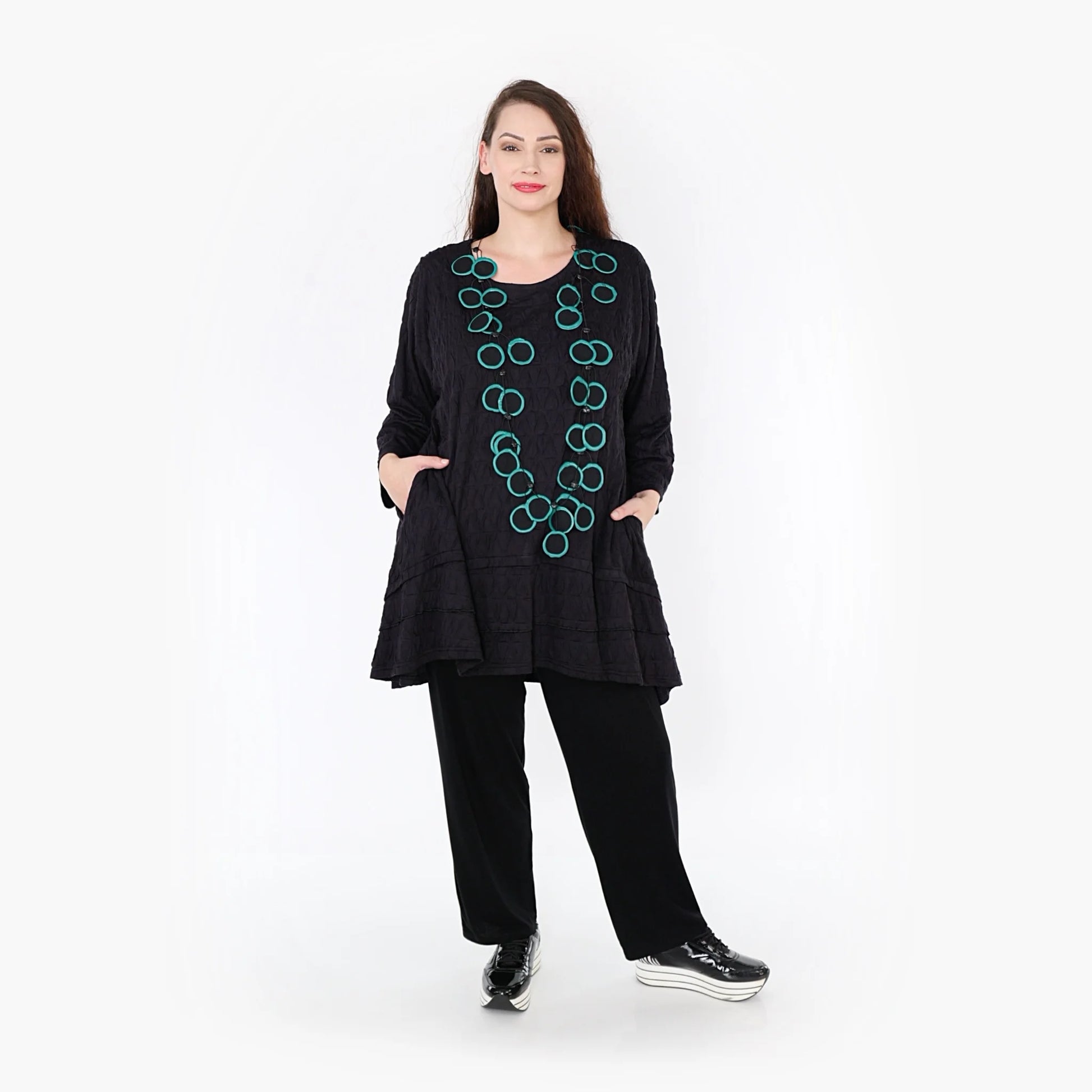 A-Form Shirt von AKH Fashion aus Viskose, 1341.06976, Schwarz, Schick, Modern, Bequem
