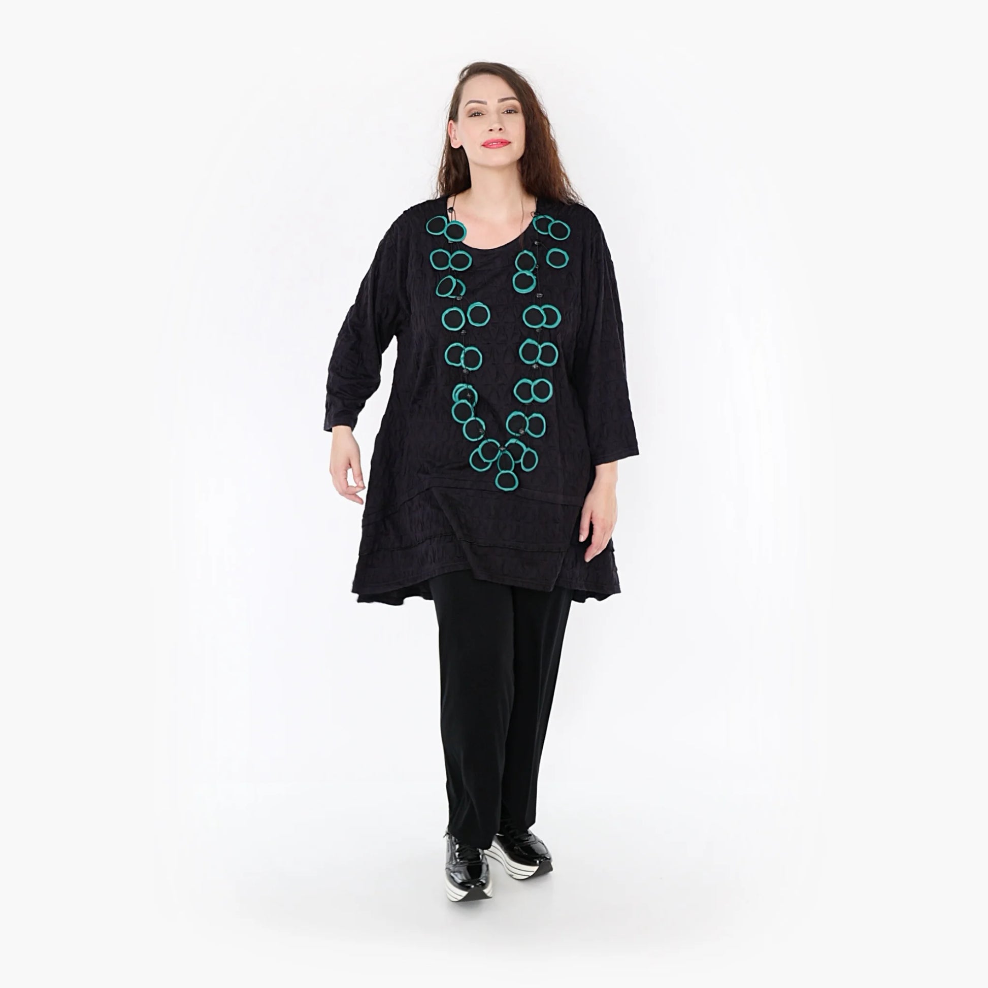 A-Form Shirt von AKH Fashion aus Viskose, 1341.06976, Schwarz, Schick, Modern, Bequem
