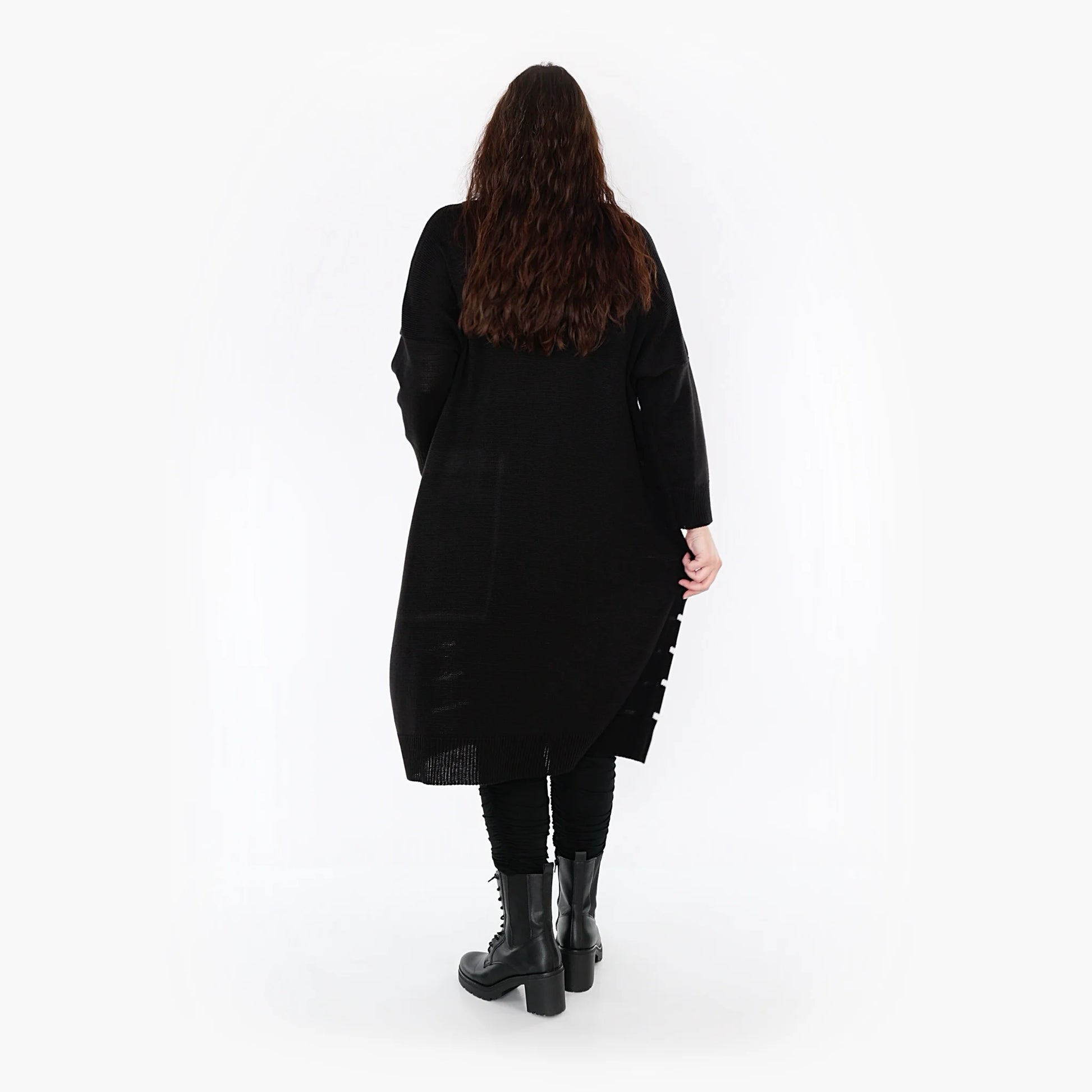 AKH Fashion Kleid in gerader Form, aus Baumwolle, 1343.02328, Schwarz-Weiß, Schick