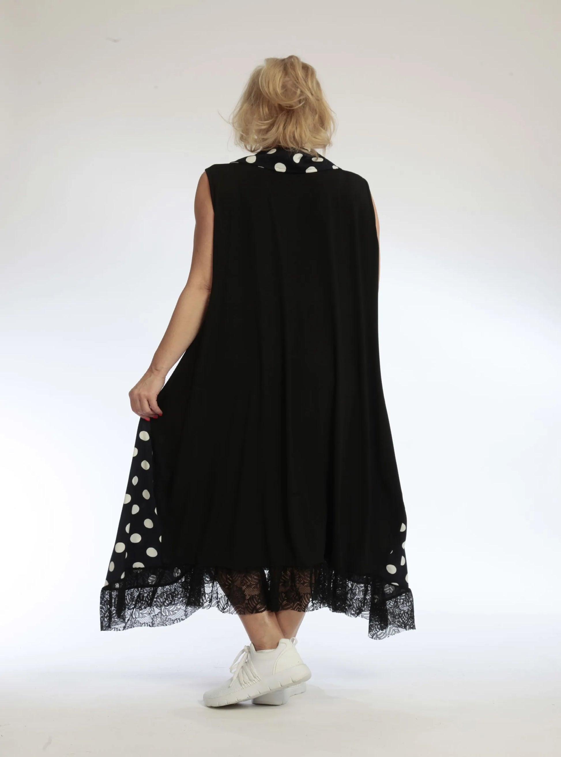 A-Form Weste von AKH Fashion aus Viskose, 1108.06844, Punkte-Blau, Punkte, Schick, Modern