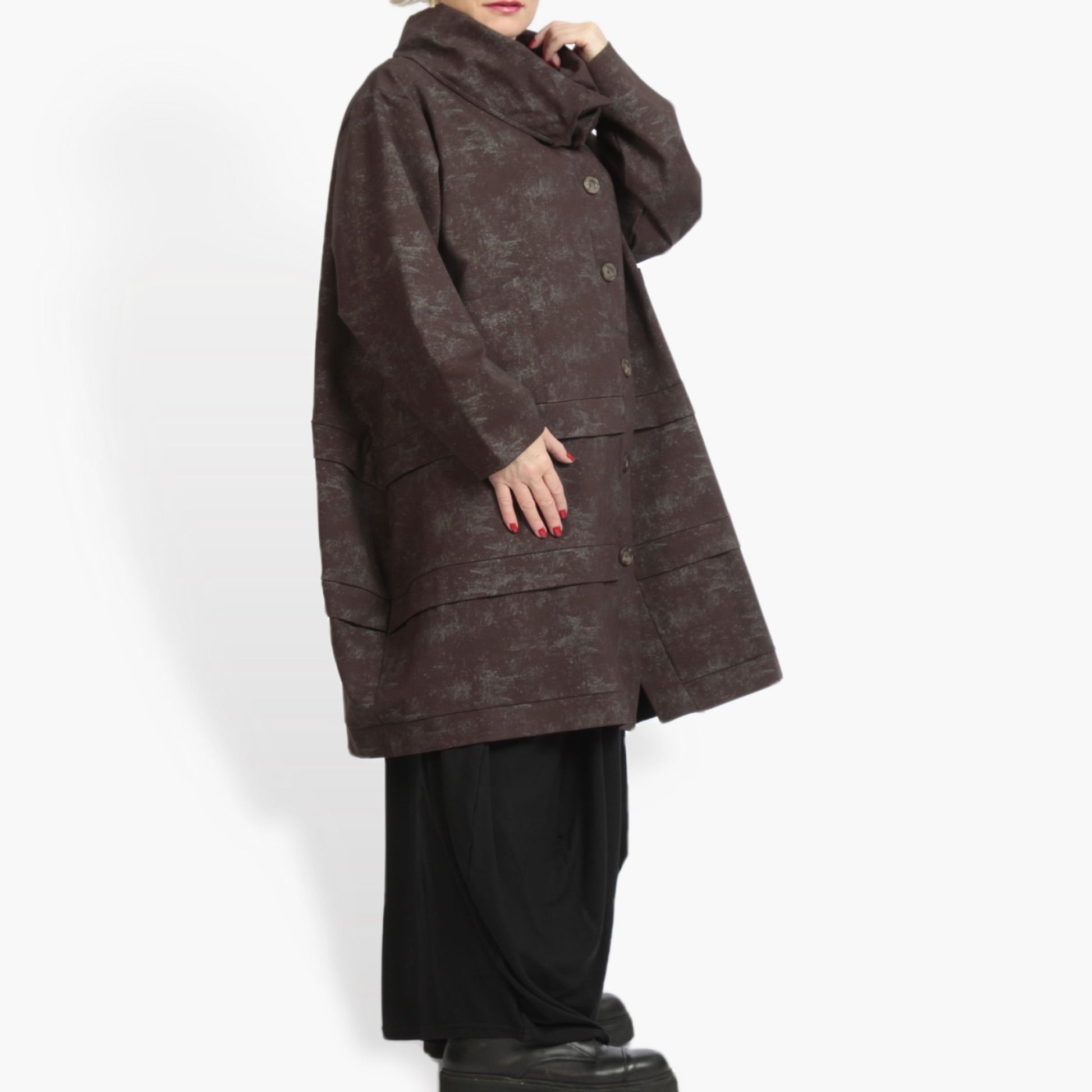 Ballonmantel von AKH Fashion aus Viskose, 0958.06823, Braun, Schick, Modern, Bequem
