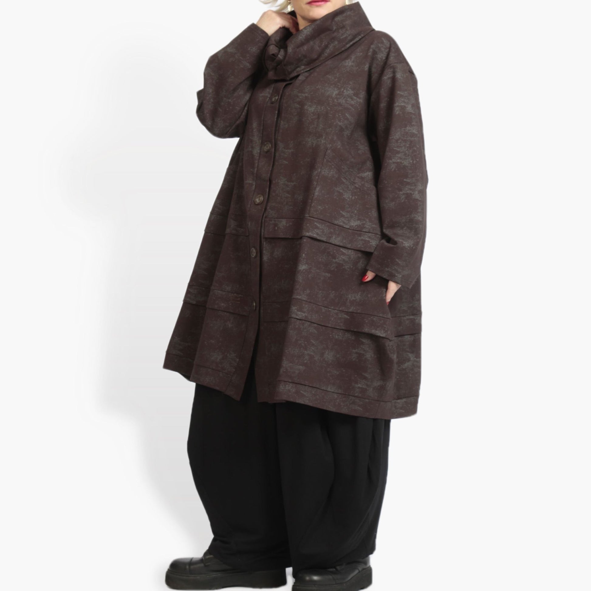 Ballonmantel von AKH Fashion aus Viskose, 0958.06823, Braun, Schick, Modern, Bequem