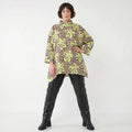 A-Form Bigshirt von AKH Fashion aus Baumwolle, 1514.07123, Beige/Braun/Neongrün, Leopard