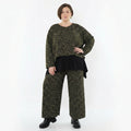 Marlene Hose von AKH Fashion aus Materialmix, 1516.02063, Schwarz/Neongrün/Cognac, Schick