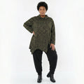 AKH Fashion Bigshirt in asymmetrischer Form, aus Materialmix, 1516.06061, Neongrün