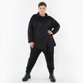 AKH Fashion Bigshirt in asymmetrischer Form, aus Materialmix, 1516.06061, Violett