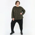 AKH Fashion Bigshirt in gerundeter Form, aus Materialmix, 1516.06815, Neongrün