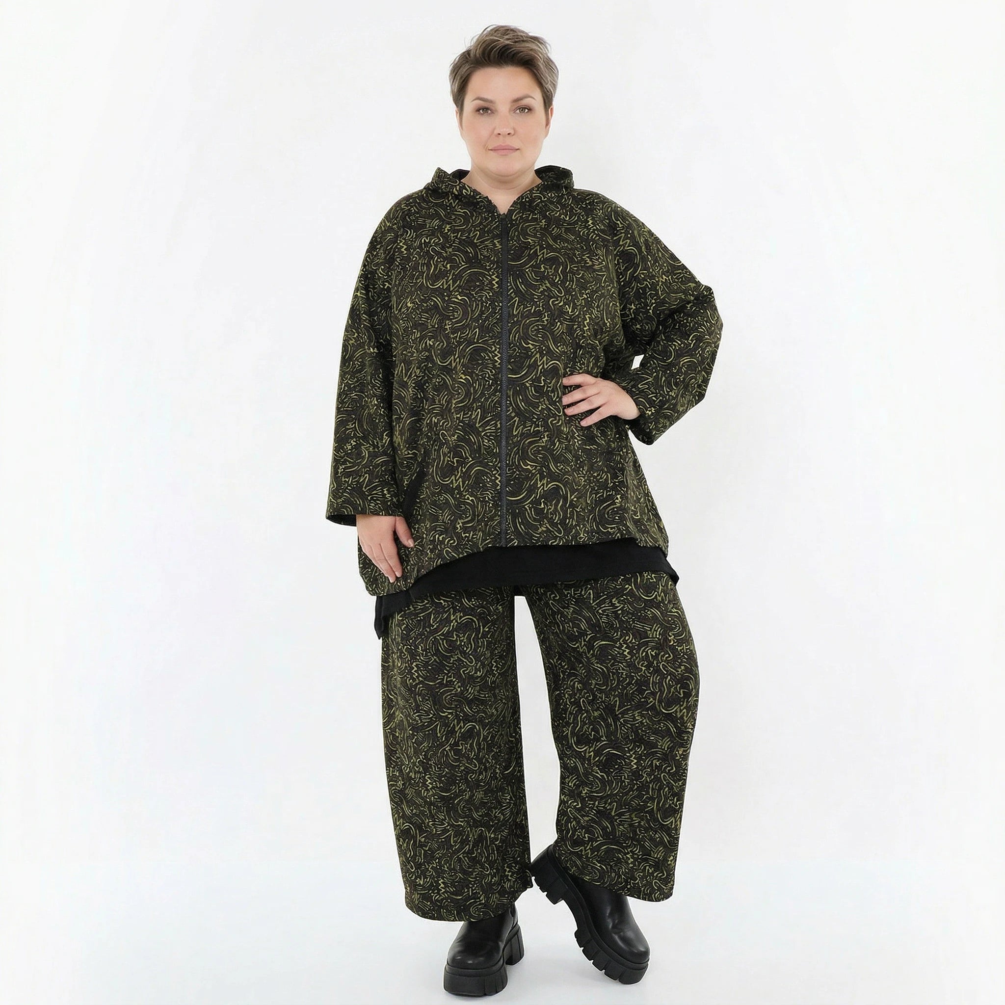 Marlene Hose von AKH Fashion aus Materialmix, 1516.07083, Neongrün
