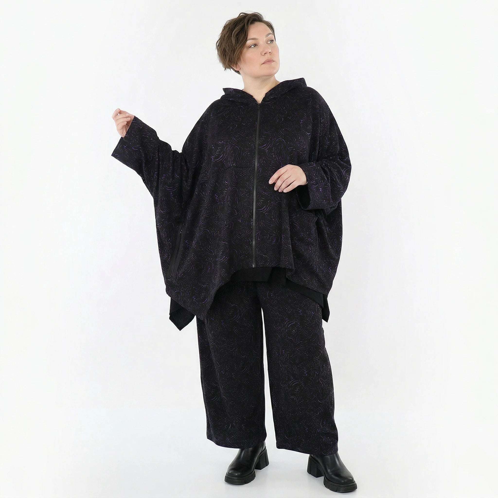 Marlene Hose von AKH Fashion aus Materialmix, 1516.07083, Violett