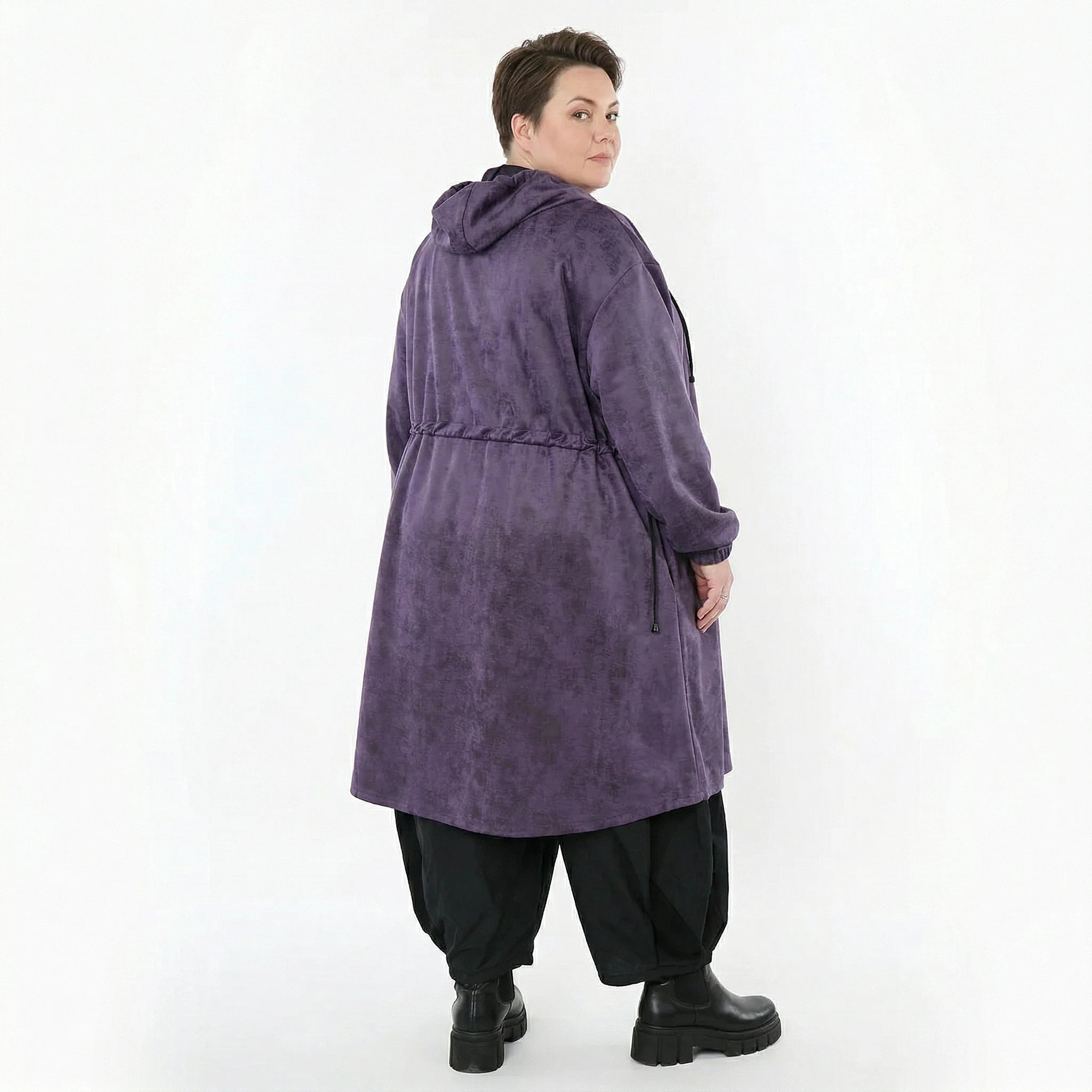 AKH Fashion Mantel in gerader Form, aus Polyester, 1520.07102, Violett, Ausgefallen