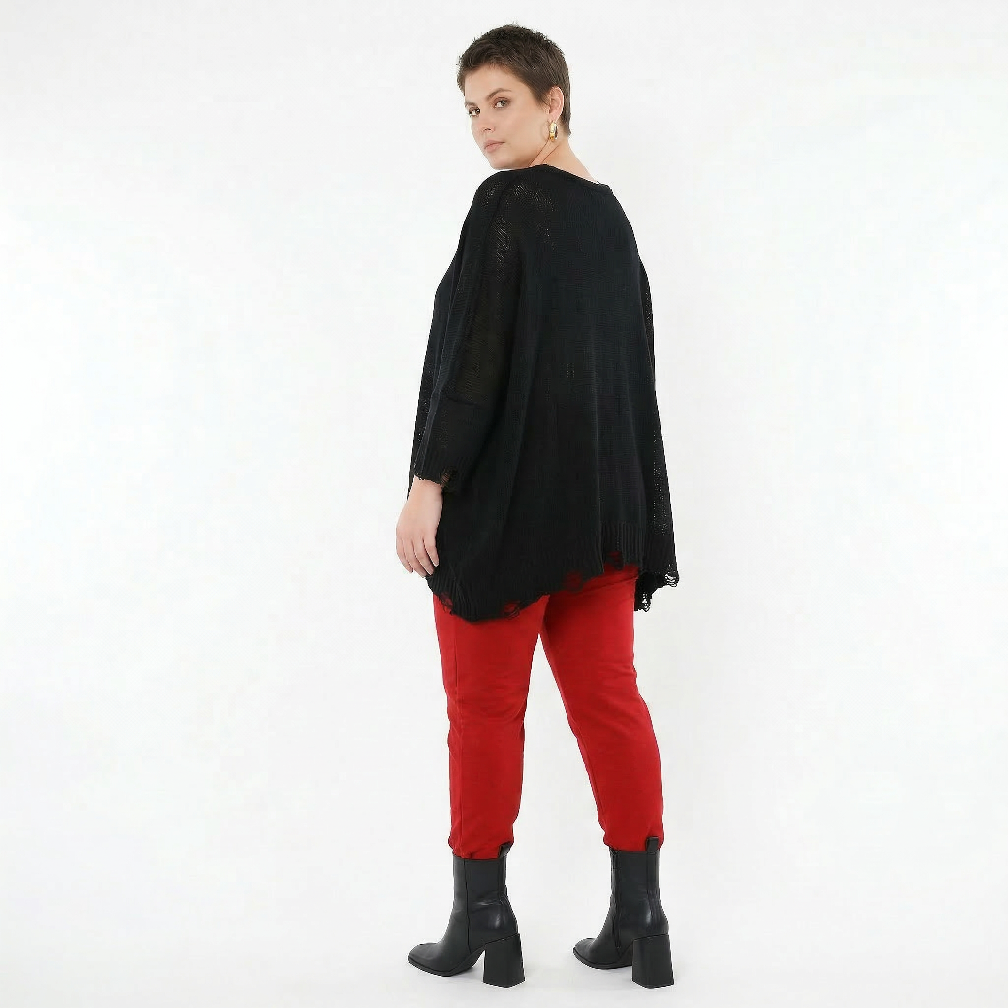 AKH Fashion Leggings in gerader Form, aus Viskose, 1531.0P100, Dunkelrot, Ausgefallen