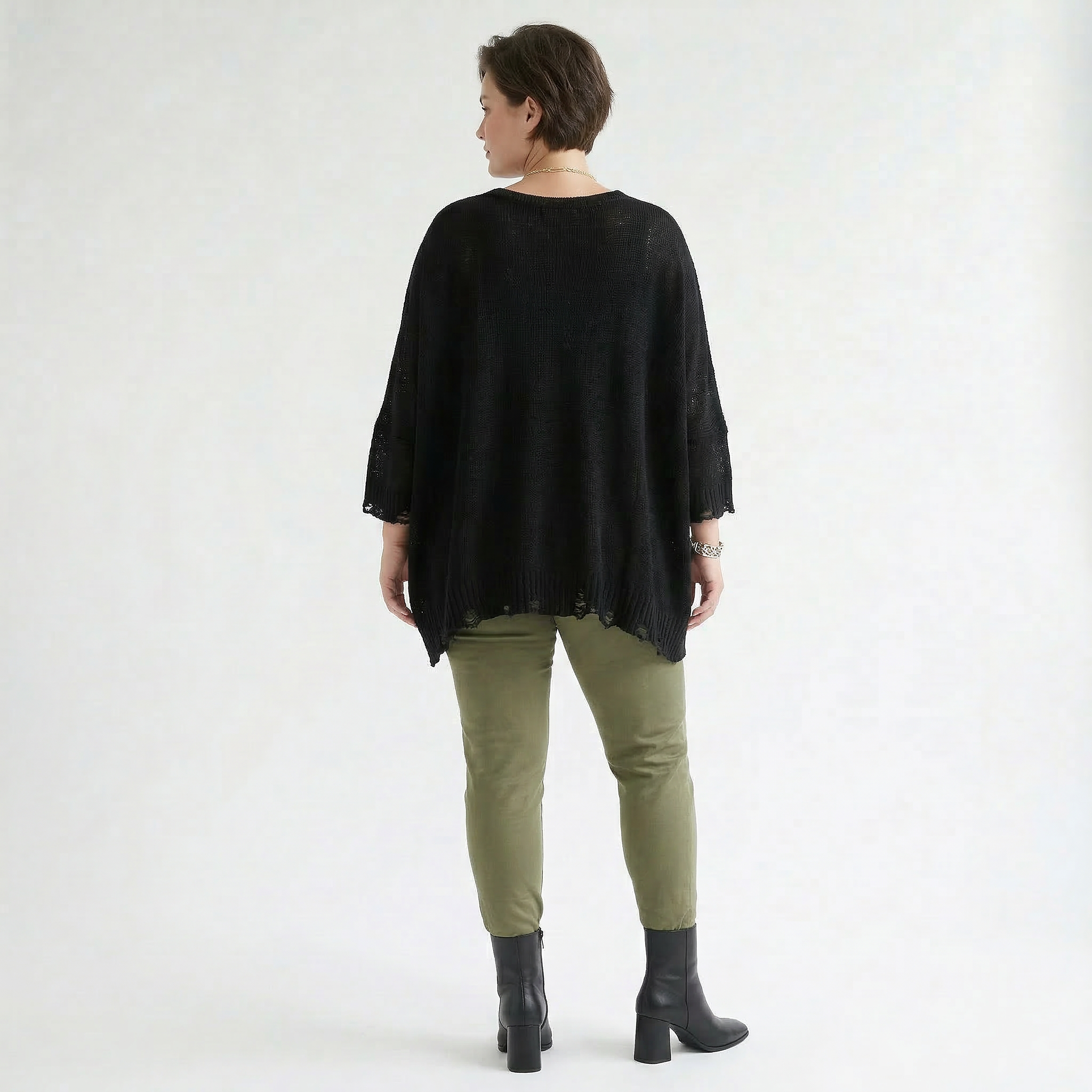 AKH Fashion Leggings in gerader Form, aus Viskose, 1531.0P100, Olive, Ausgefallen, Zeitlos